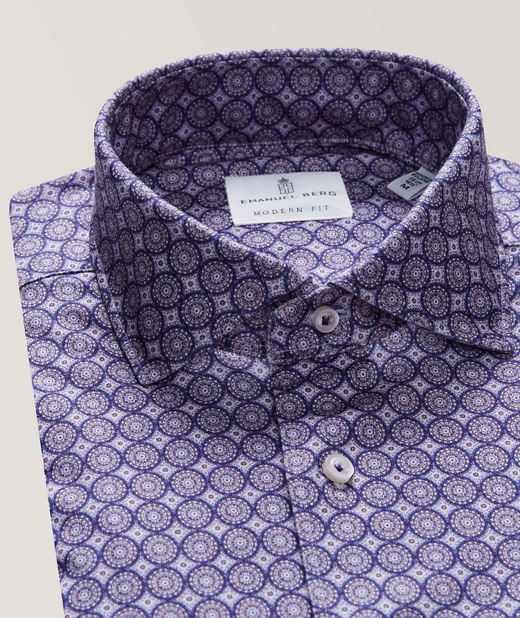 Medallion Pattern Modern 4-Flex Jersey Cotton Shirt image 1