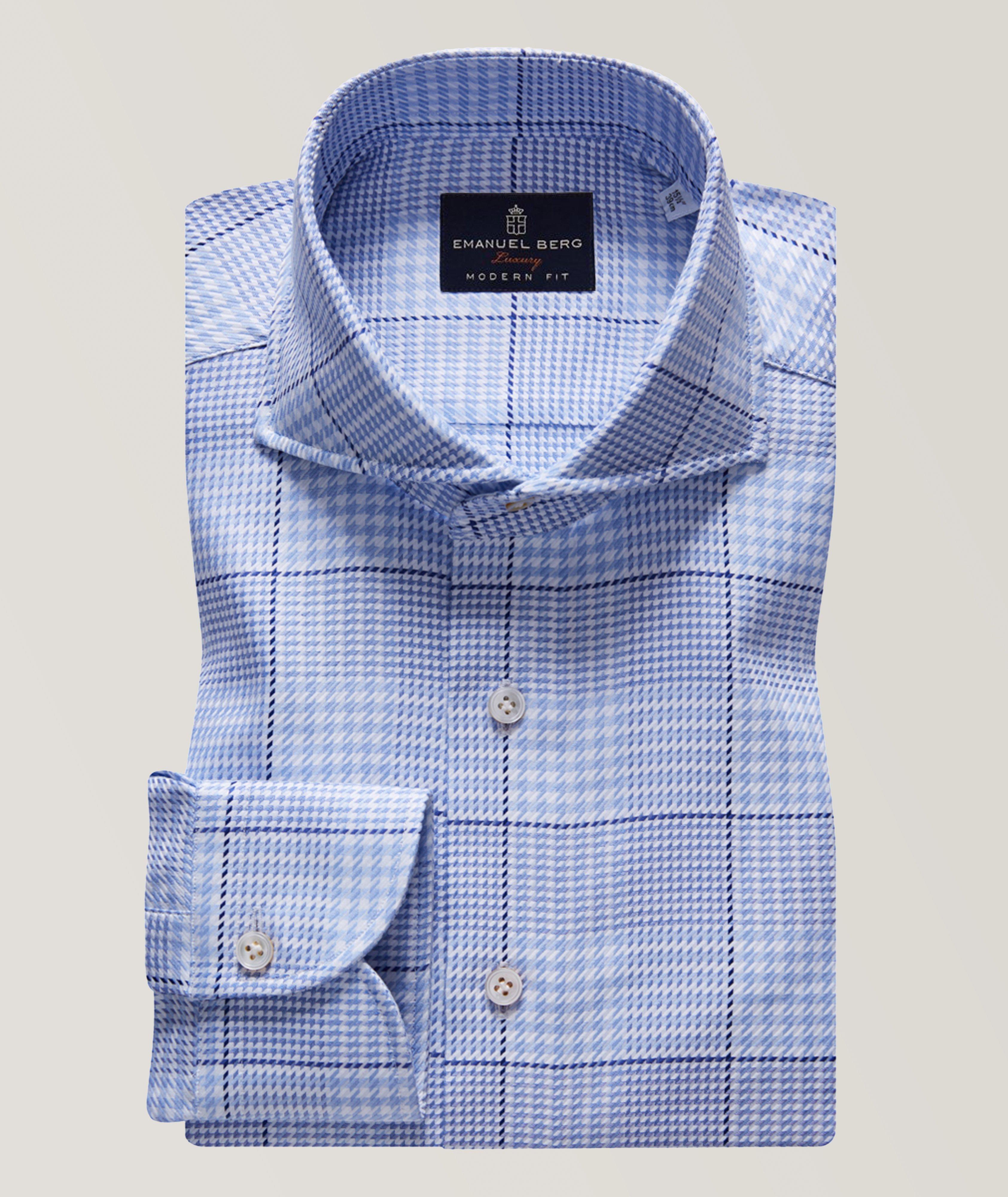 White plaid sale dress shirt