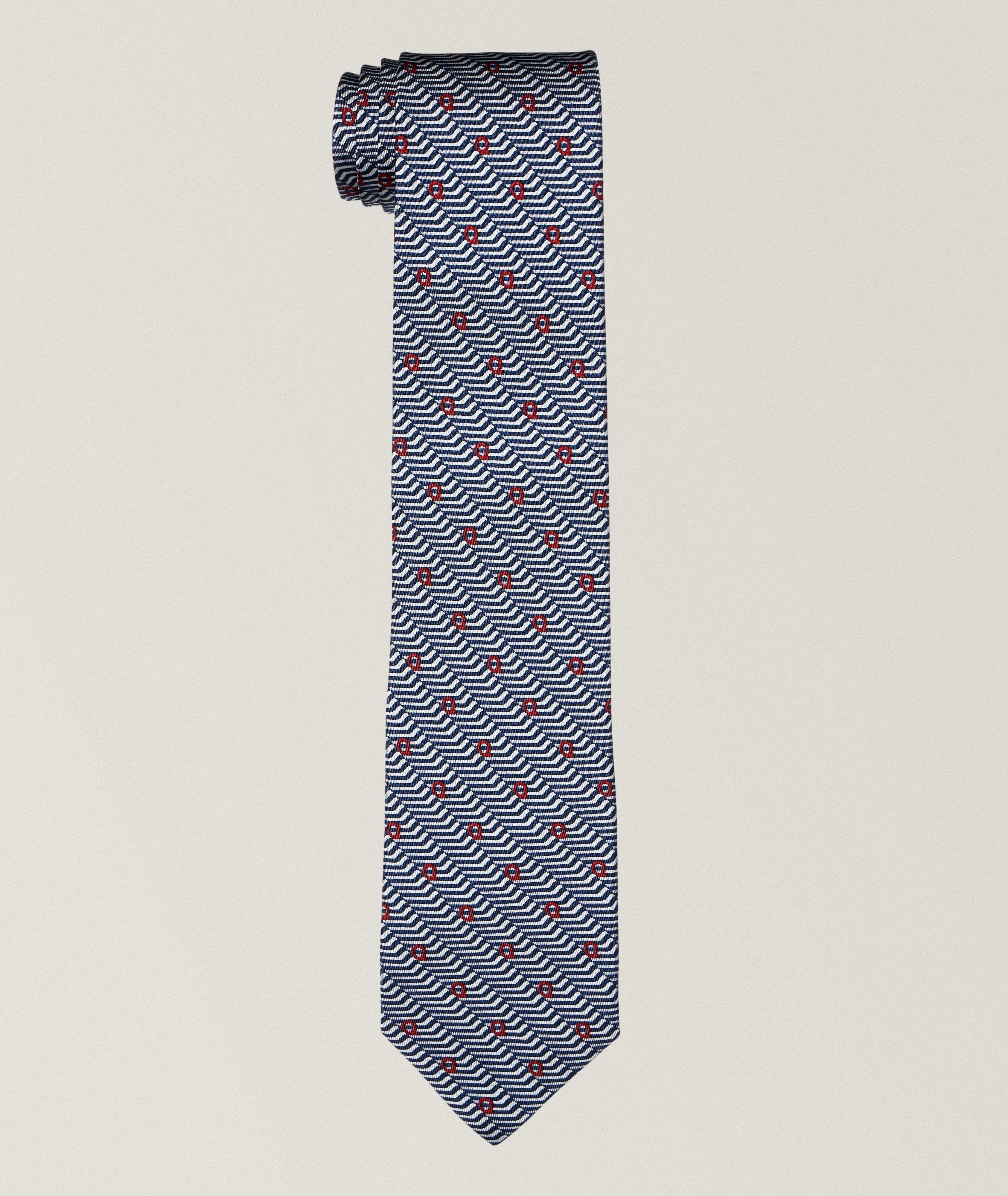 Cravate en soie à motif texturé image 0