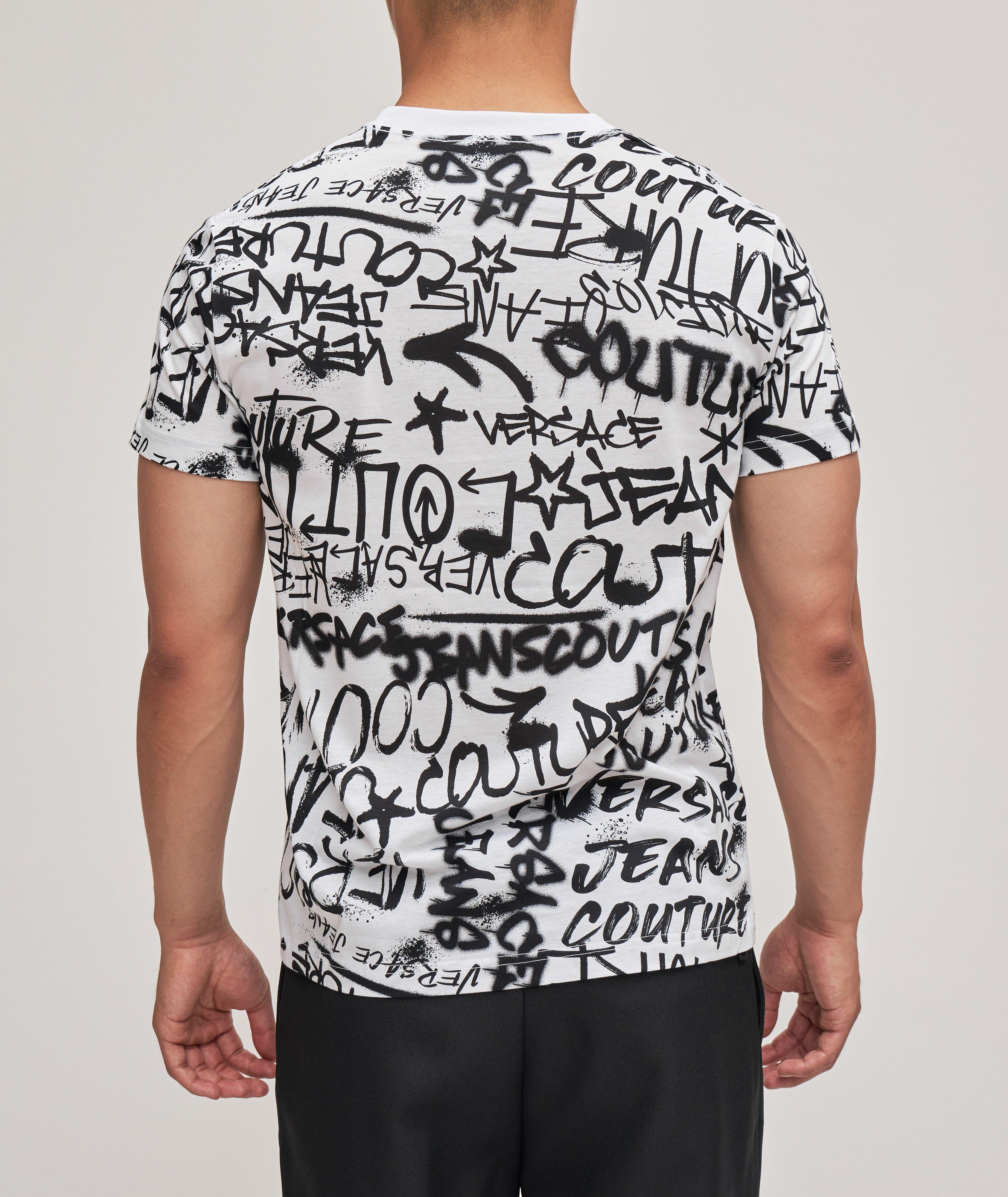 Versace Jeans Couture Graffiti Logo Cotton T-Shirt, T-Shirts