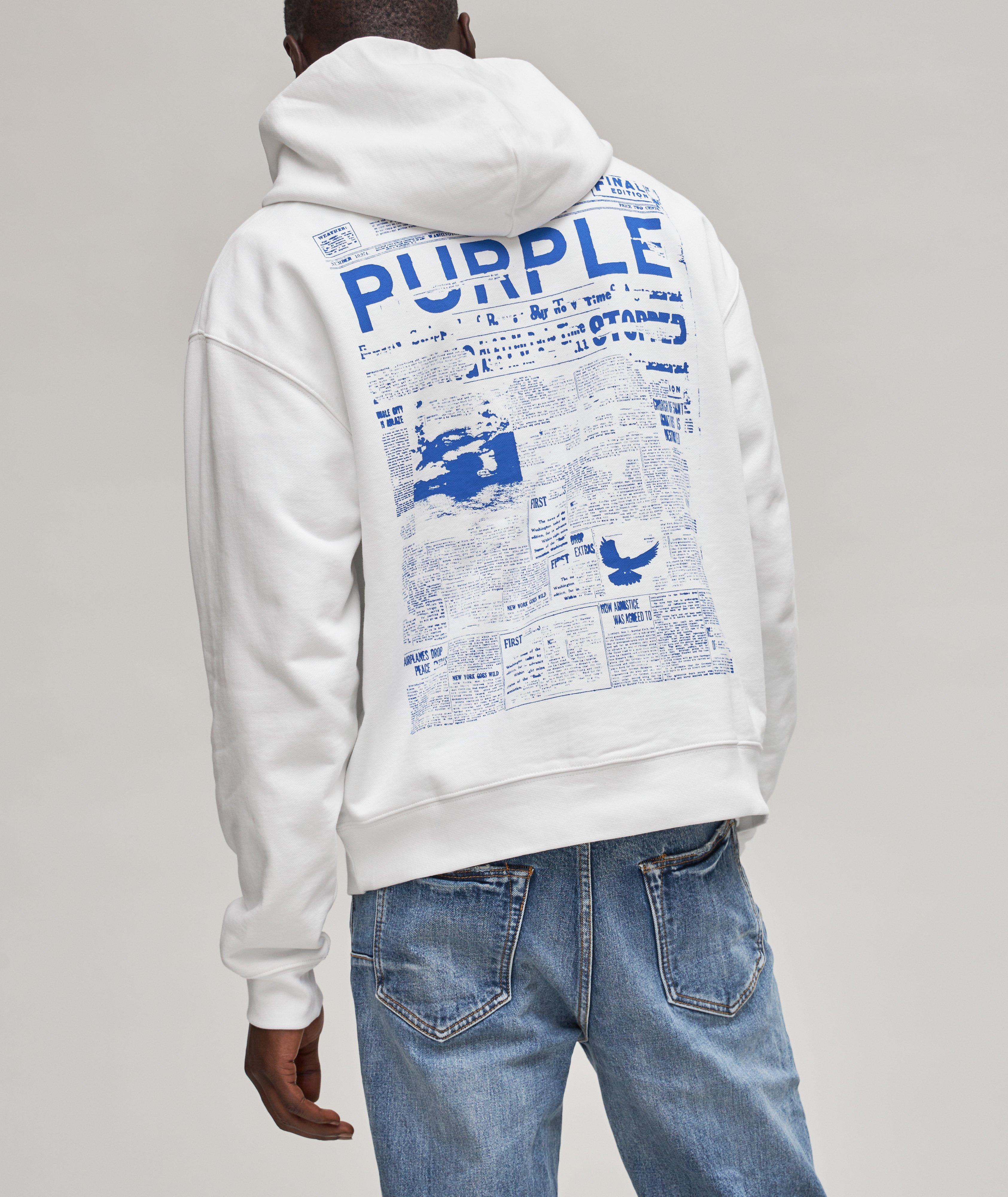 Pull en coton avec logo à capuchon image 2