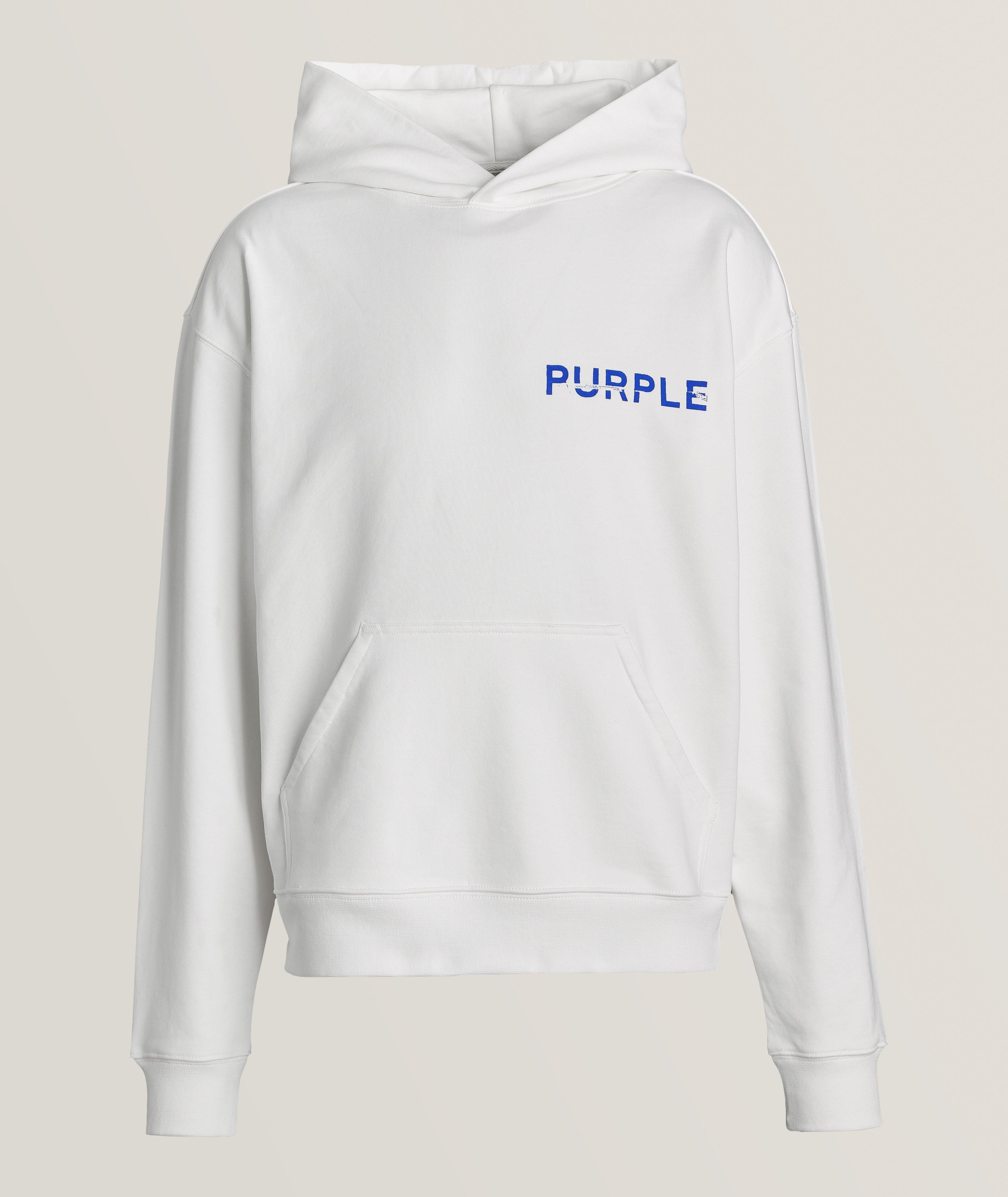 Pull en coton avec logo à capuchon image 0