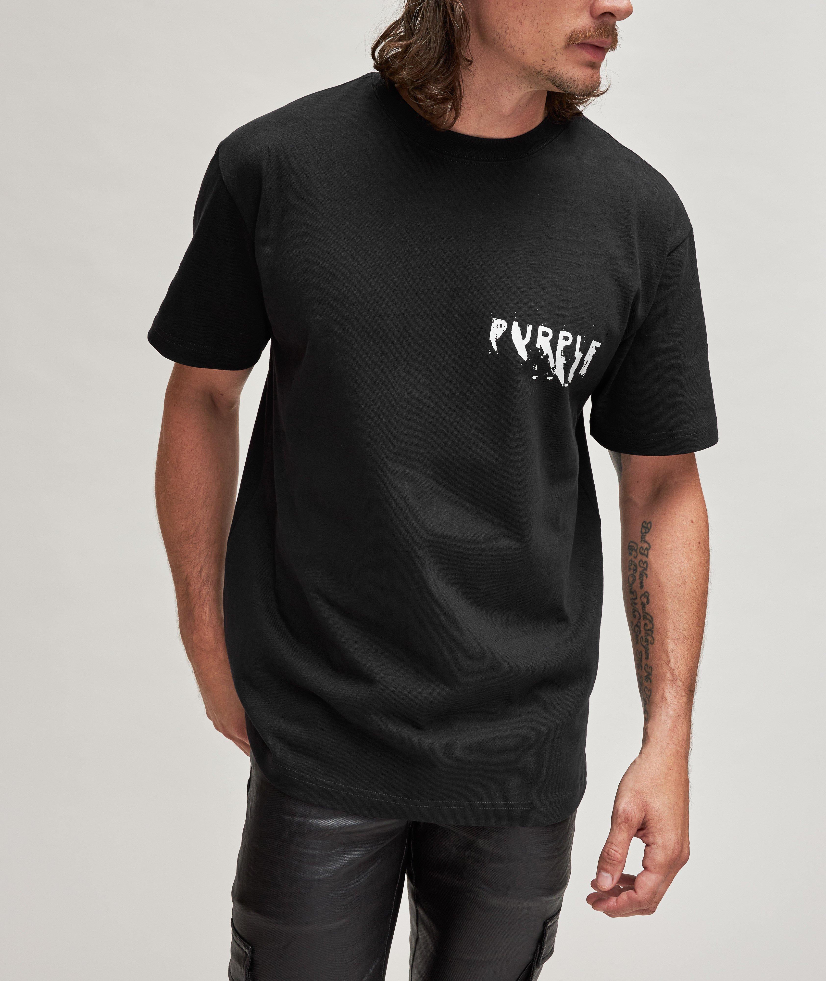 P117 Splattered Paint Logo Cotton T-Shirt image 1