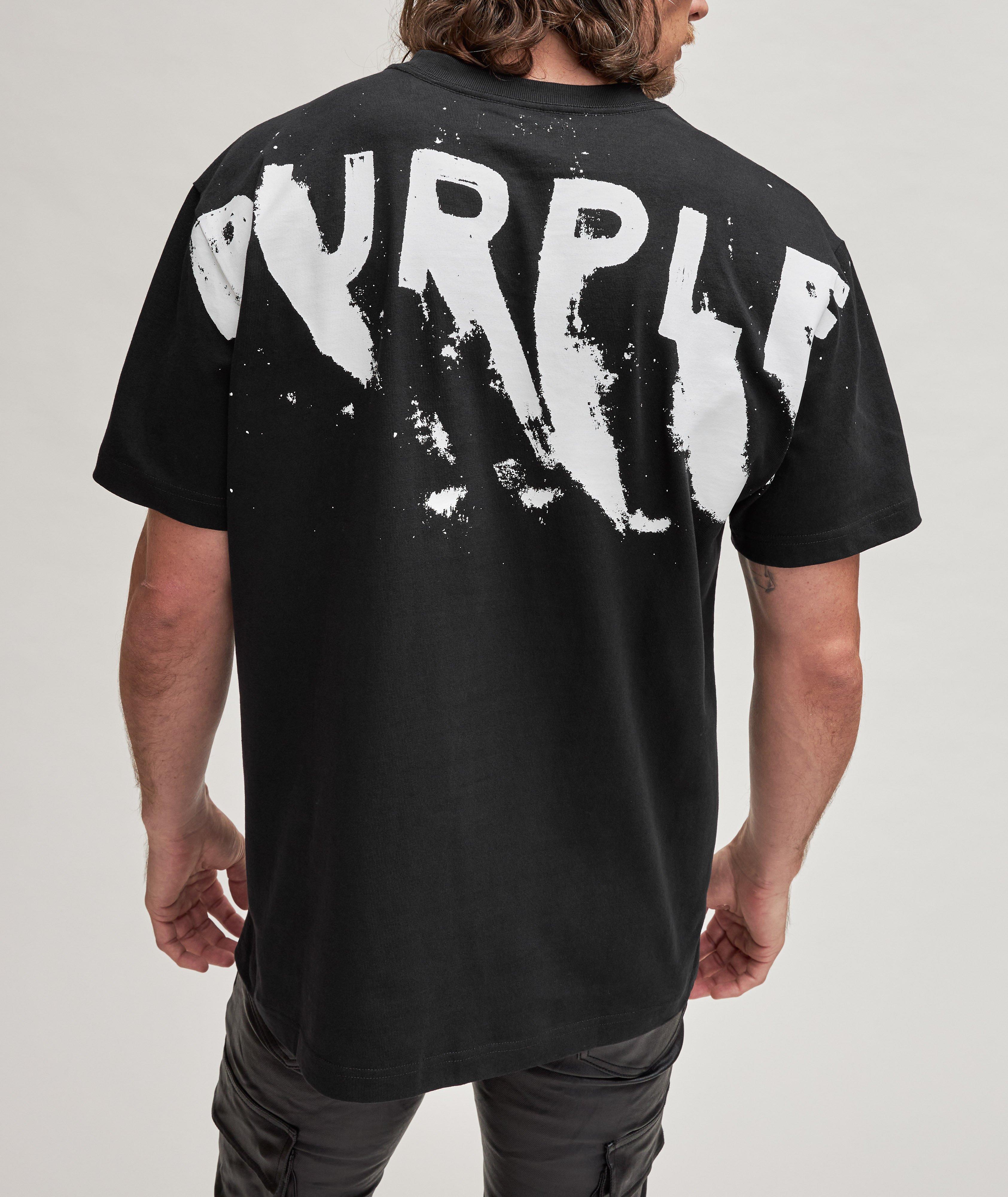 P117 Splattered Paint Logo Cotton T-Shirt image 2