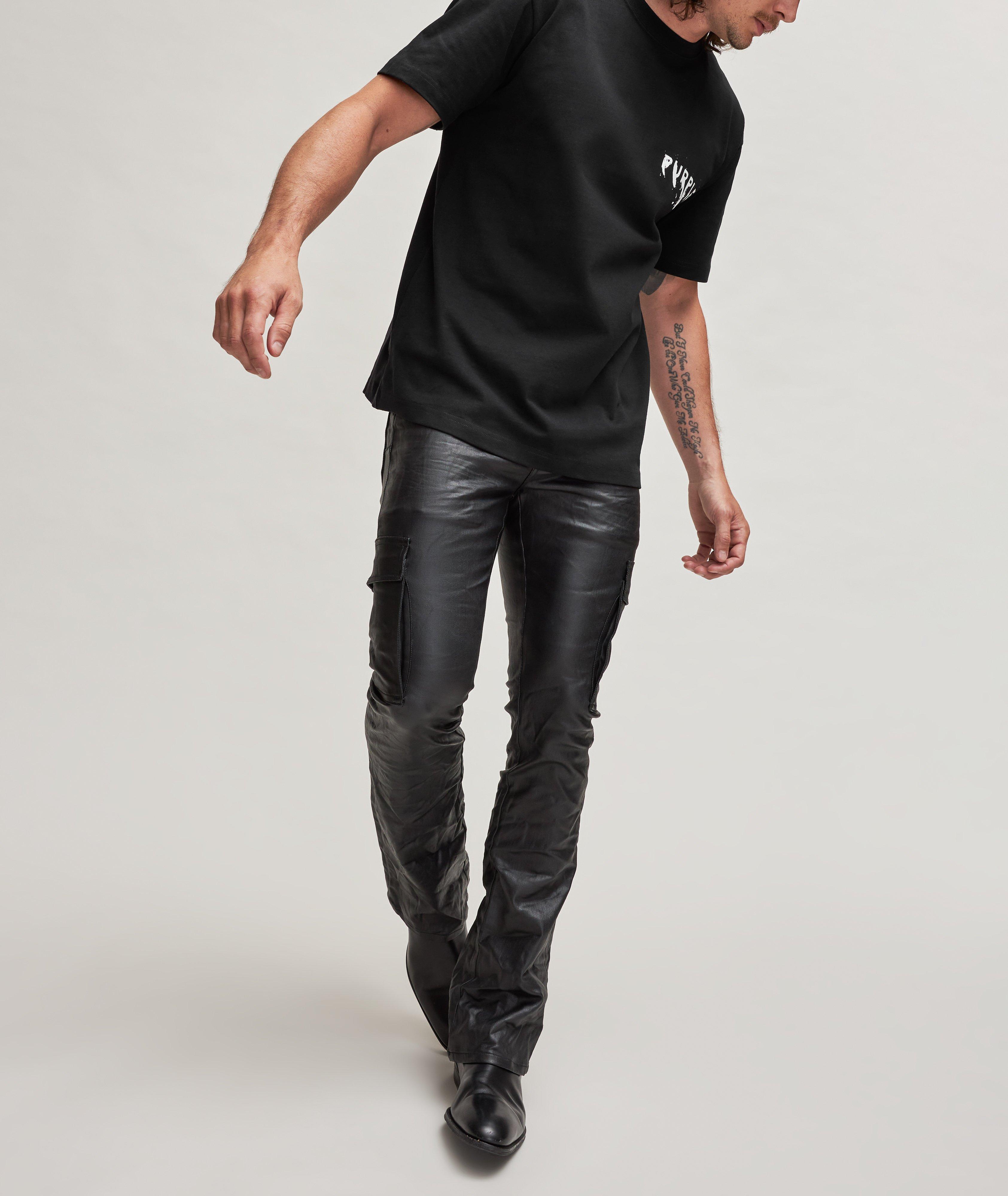 P117 Splattered Paint Logo Cotton T-Shirt image 3