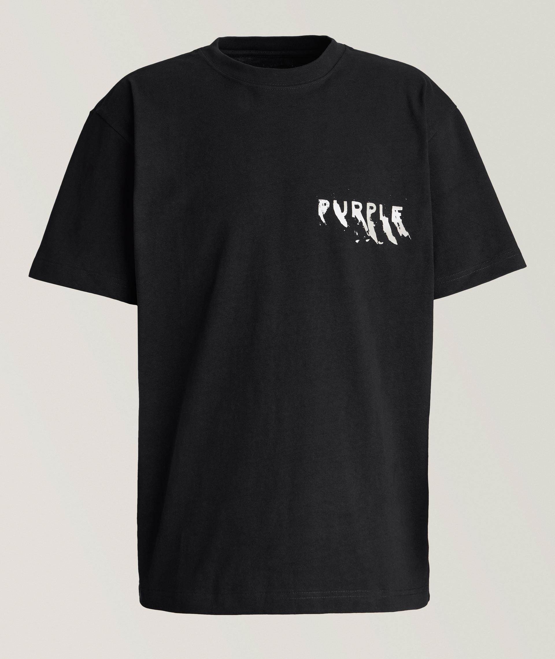 T-shirt en coton avec logo éclaboussé image 0