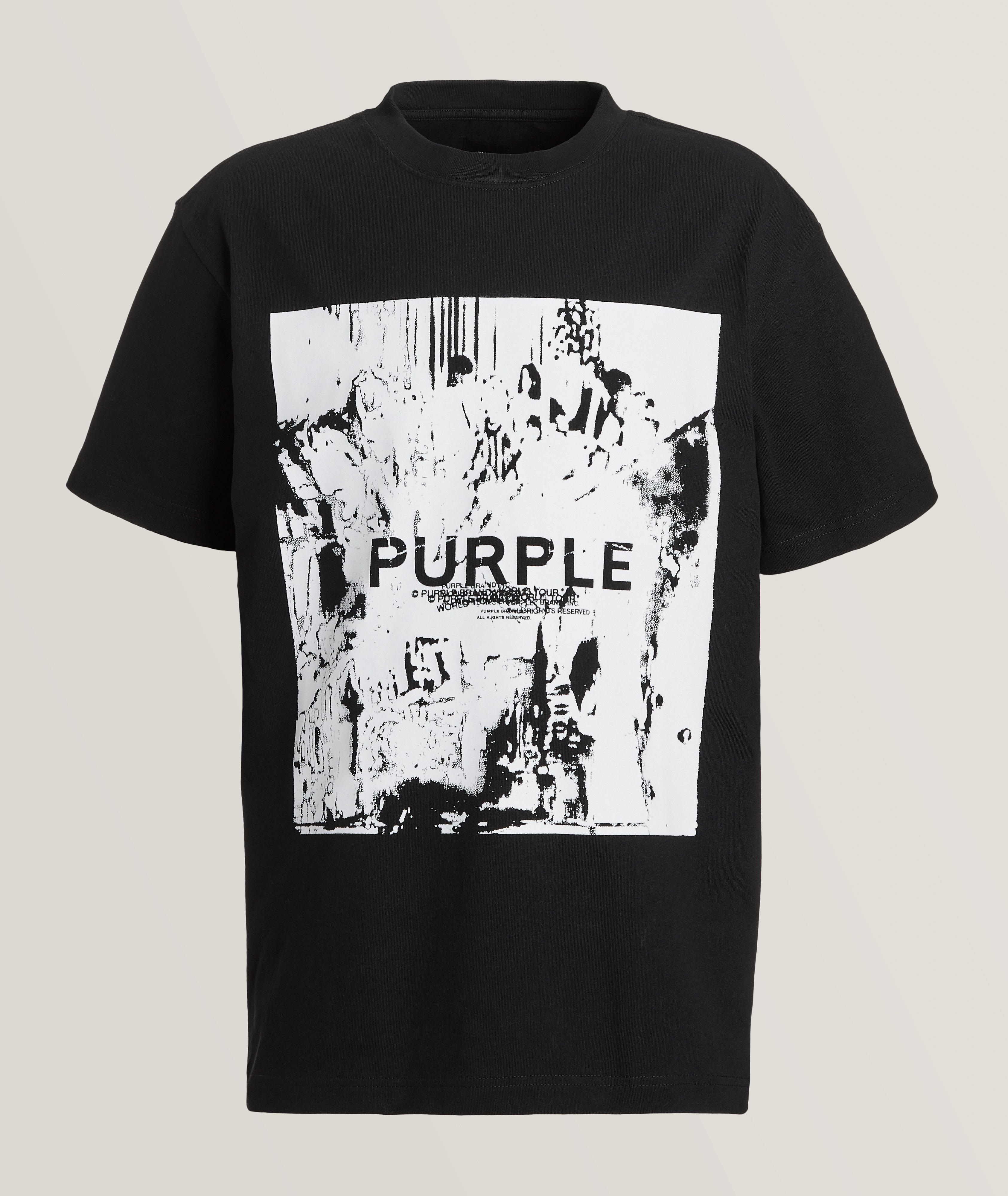 Monochrome Abstract Design Cotton Crewneck T-Shirt  image 0