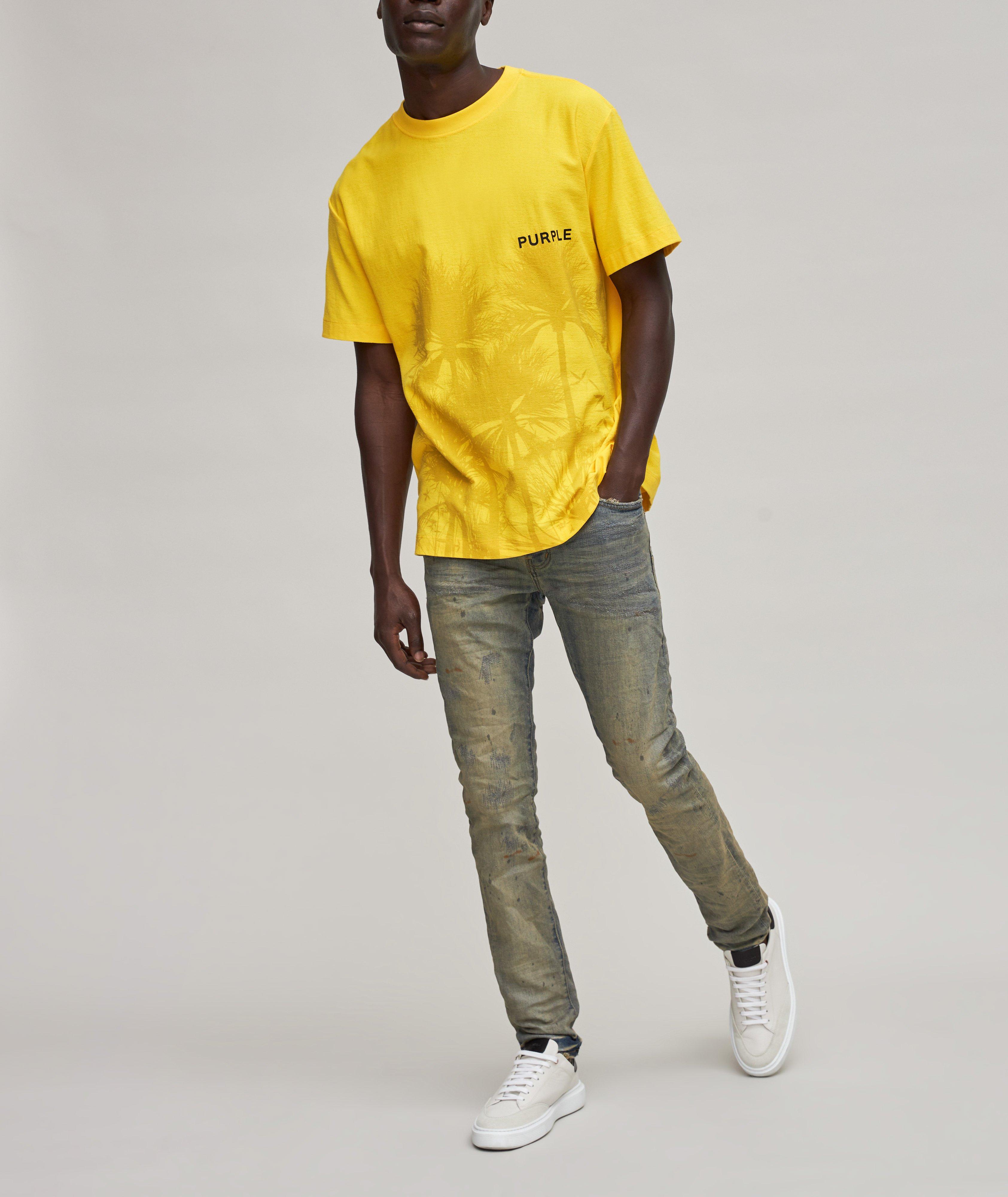 Tropical Tree Design Cotton Crewneck T-Shirt  image 3