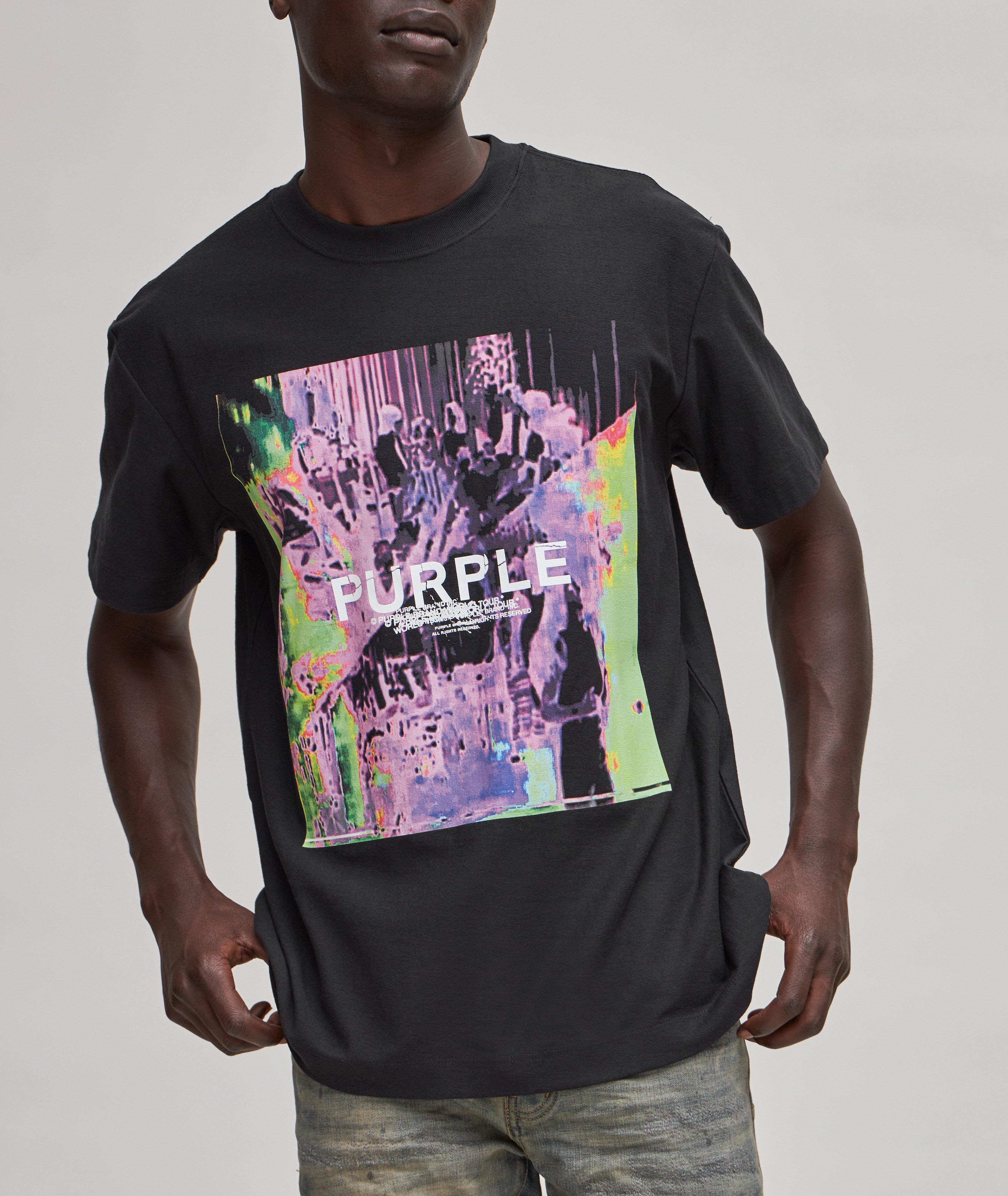 T-shirt imprimé en coton à encolure ronde image 1