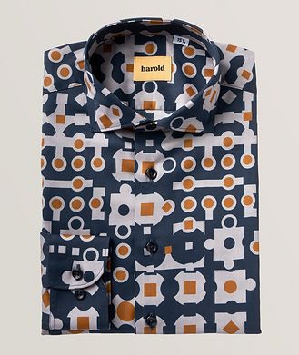 Harold Chemise habillée à motif géométrique de coupe amincie