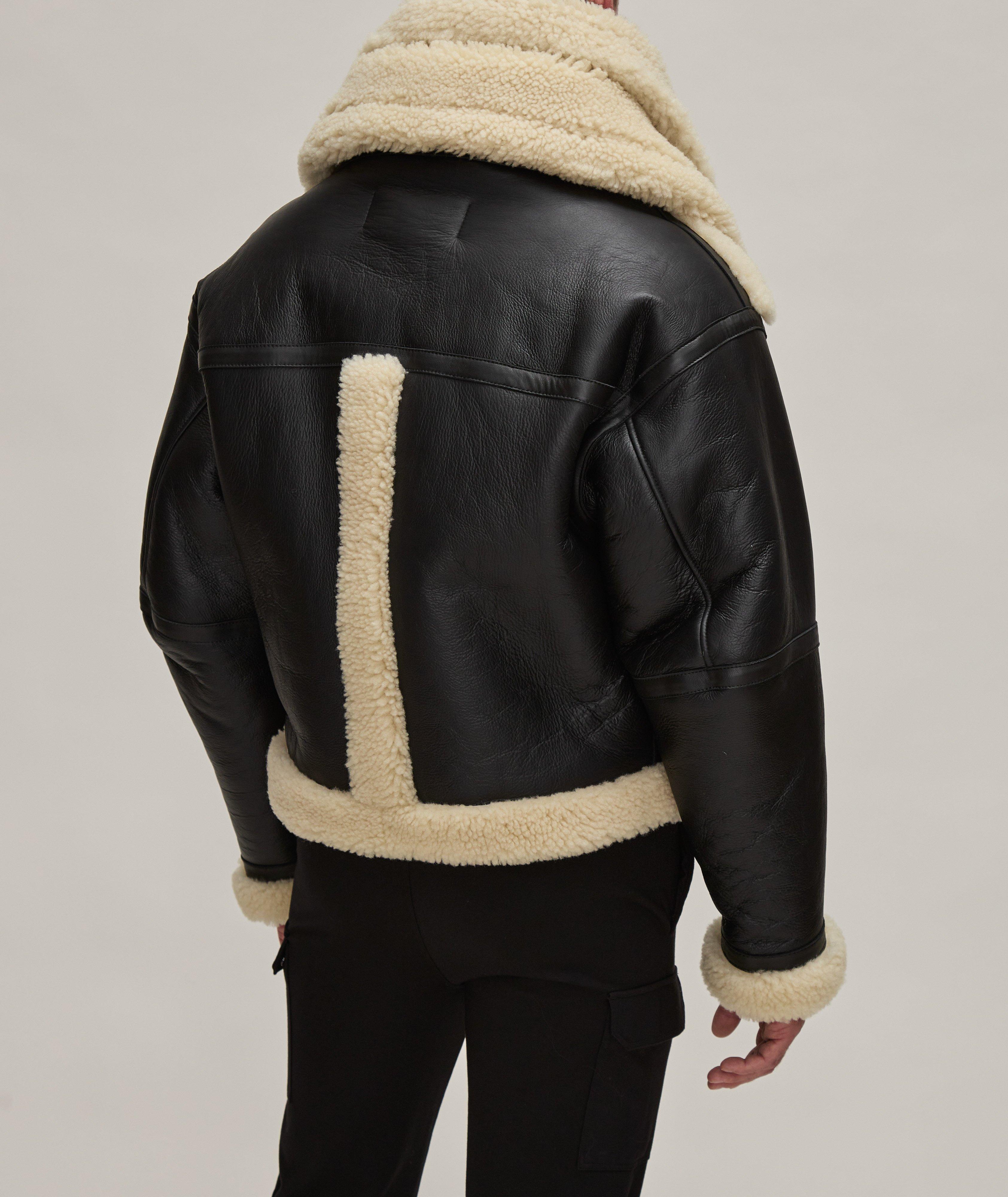Mackage Lotte Sheepskin Collar Leather Jacket | Leather | Harry Rosen