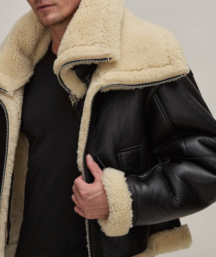 Lotte Sheepskin Collar Leather Jacket image 3
