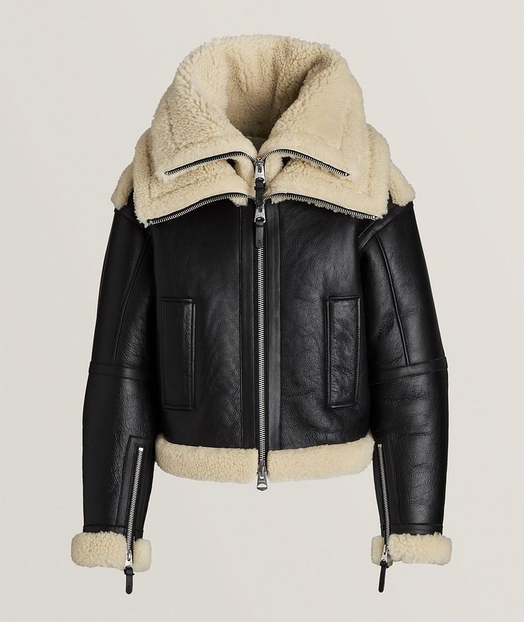 Lotte Sheepskin Collar Leather Jacket image 0