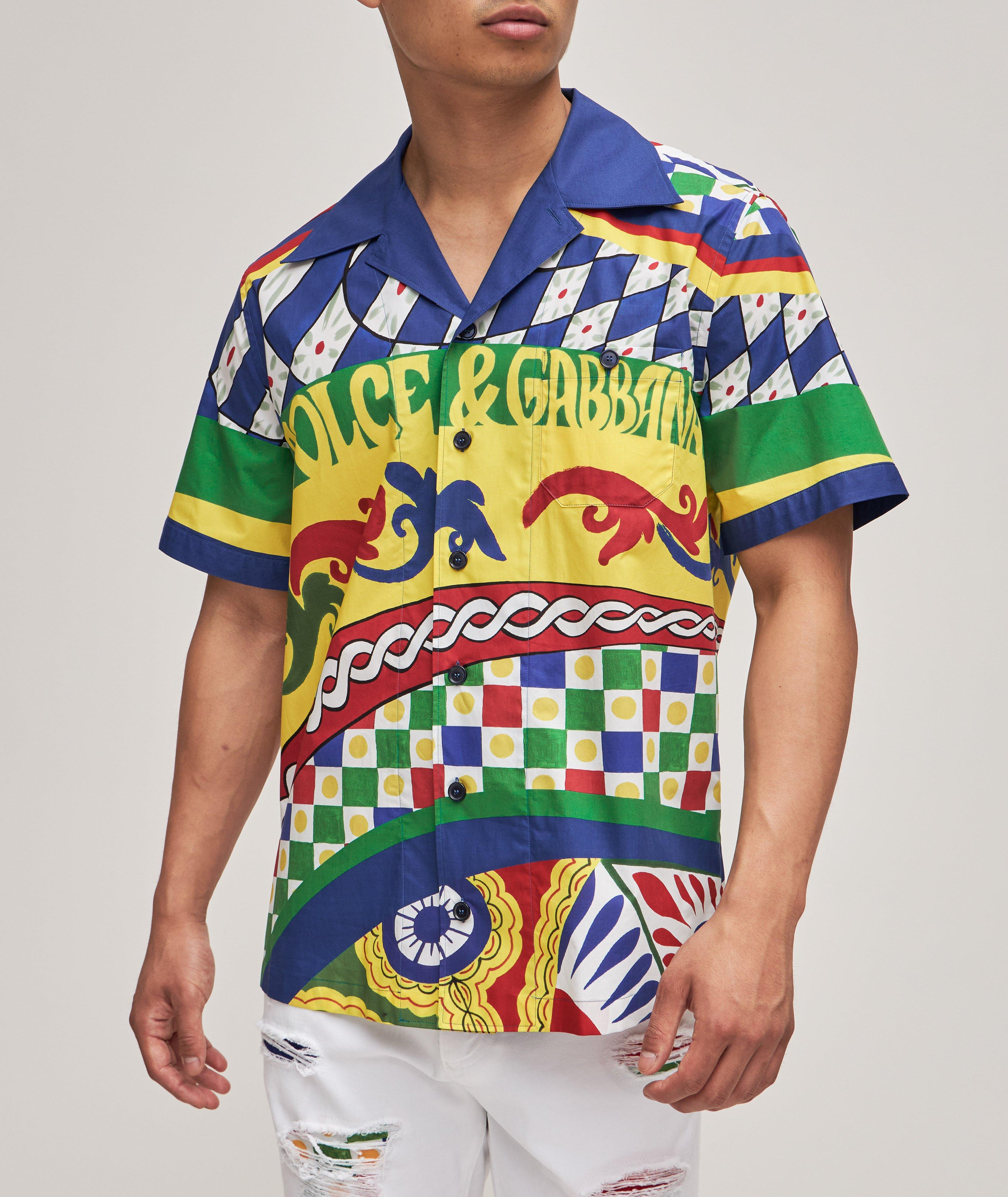Chemise en coton à col cubain, collection Carretto image 1