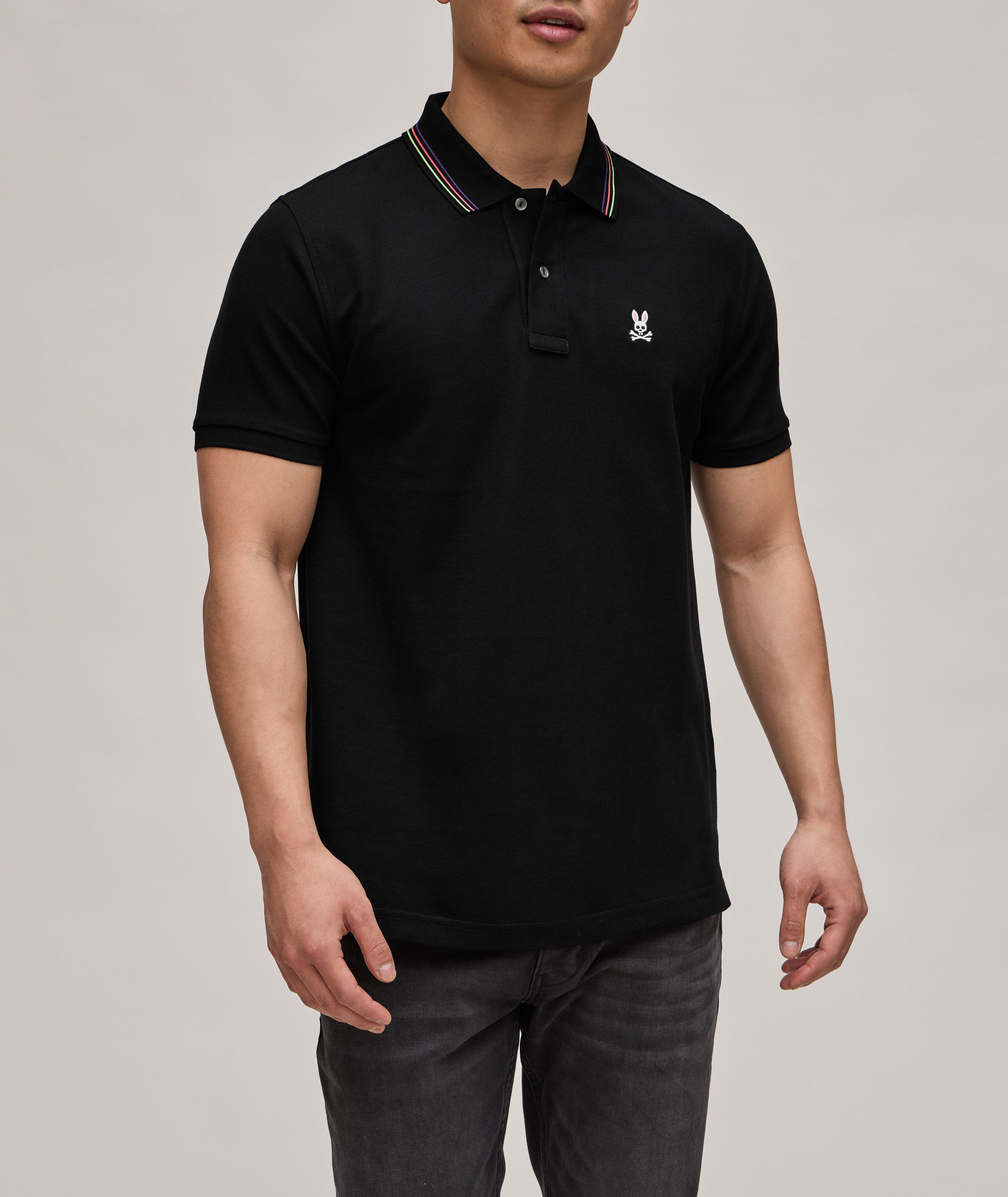 MENS BLACK SANTA MONICA PIQUE POLO | PSYCHO BUNNY