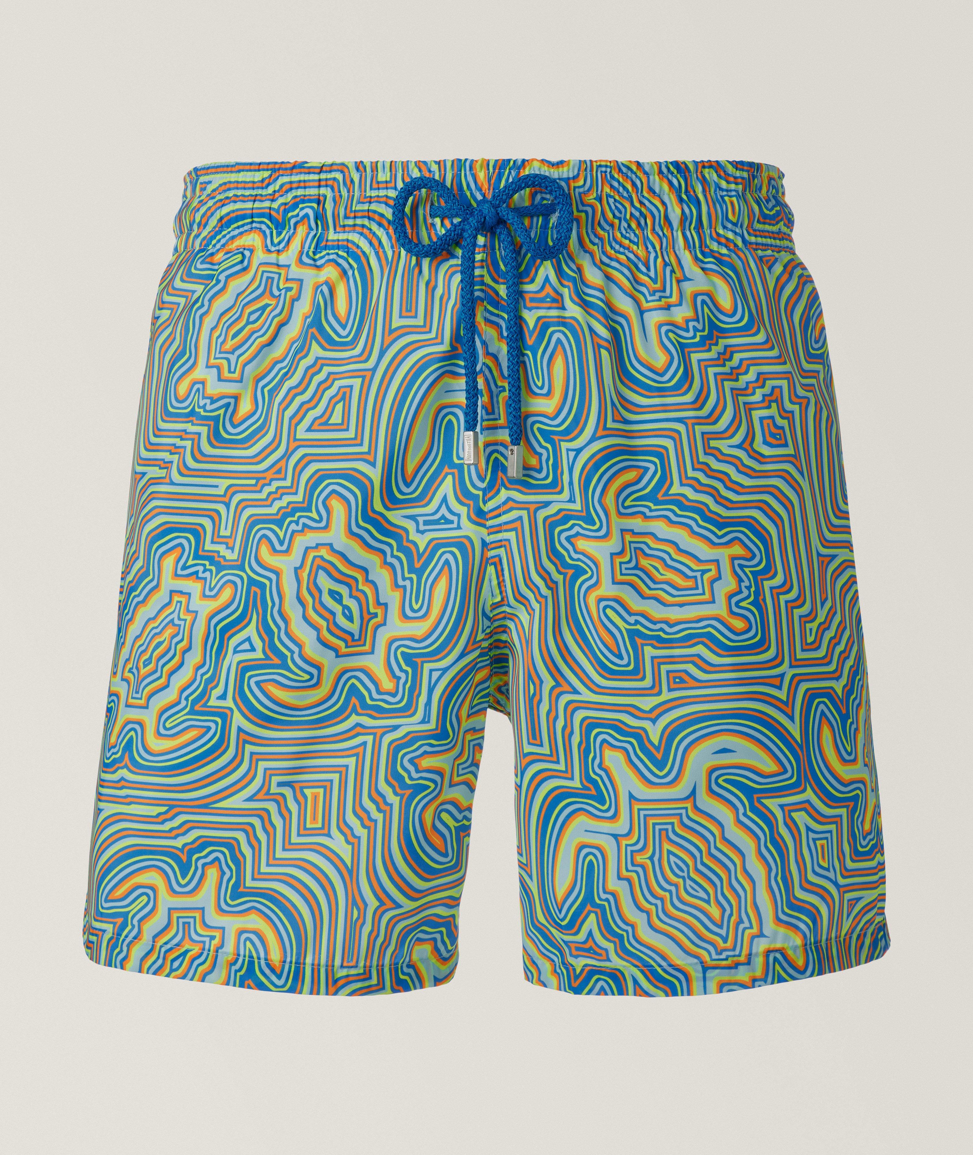 Swim Shorts in Orange Honeycomb Print – Budd London
