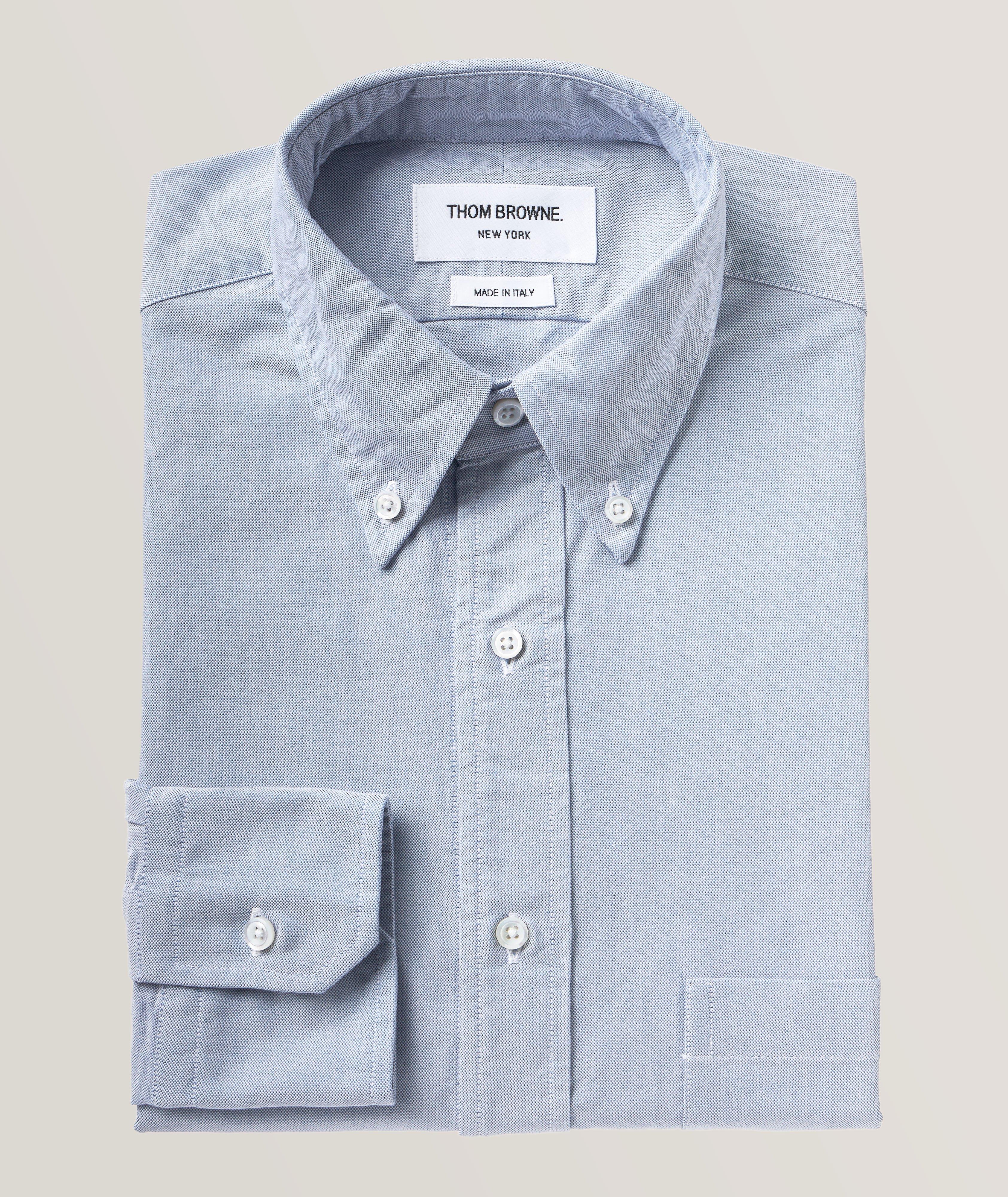 Cotton Oxford Shirt W/ Grosgrain Detail