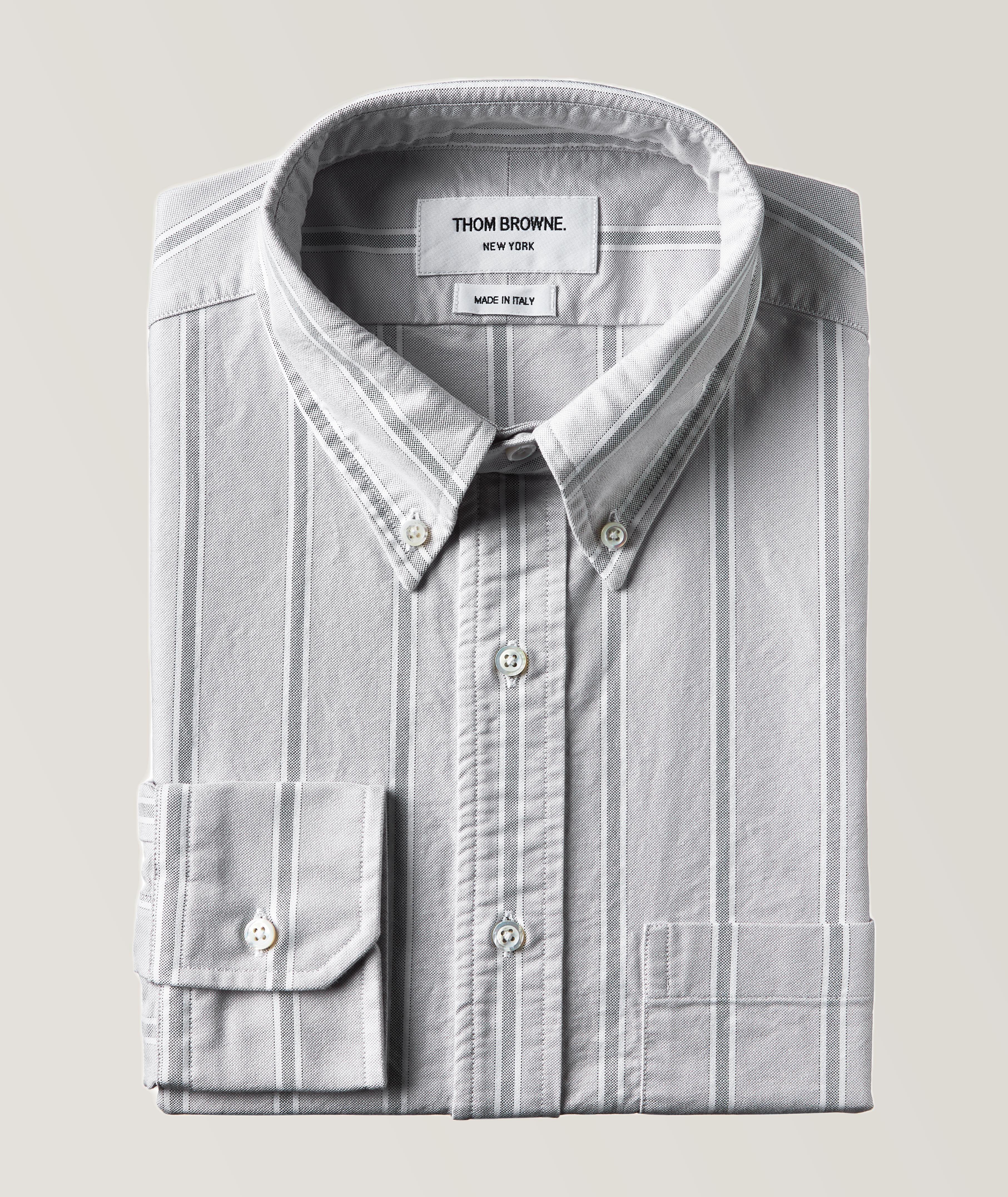 Thom Browne Striped Cotton Oxford Shirt | Sport Shirts | Harry Rosen