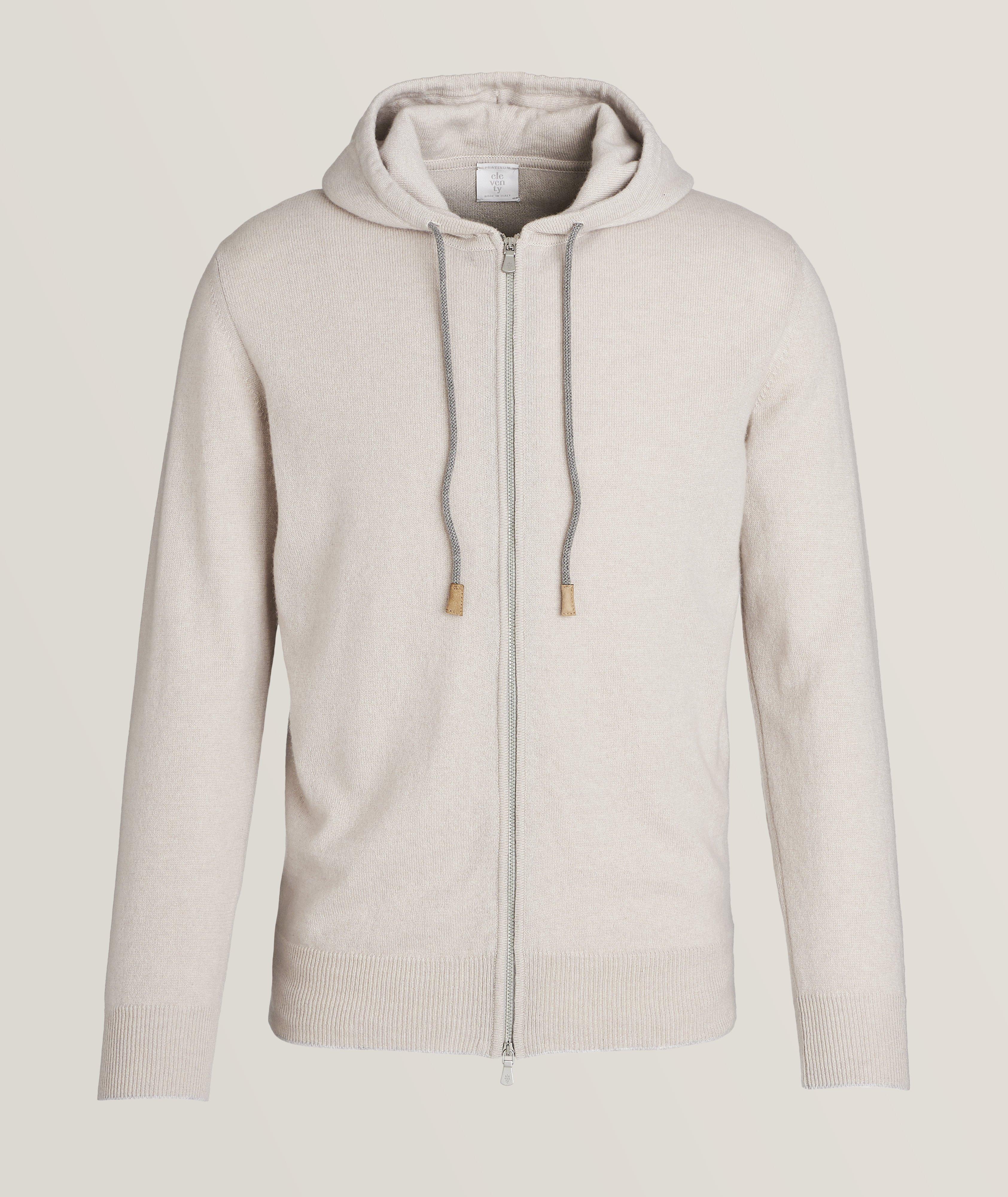 Eleventy Cashmere Knit Full-Zip Hoodie, Sweaters & Knits