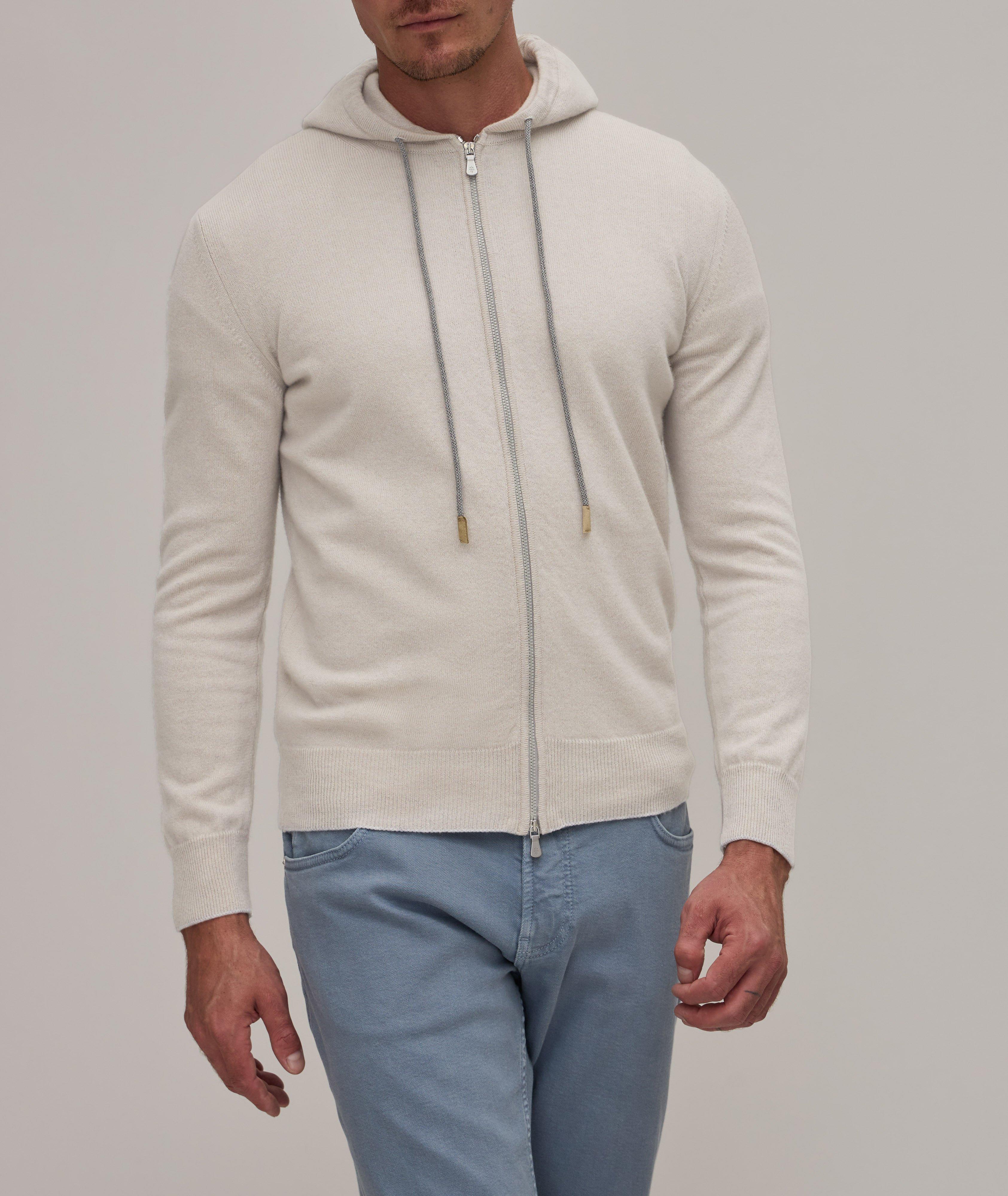 Eleventy Cashmere Knit Full-Zip Hoodie, Sweaters & Knits