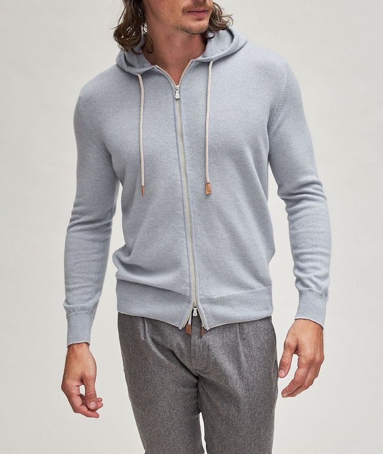 Cashmere Knit Full-Zip Hoodie image 1