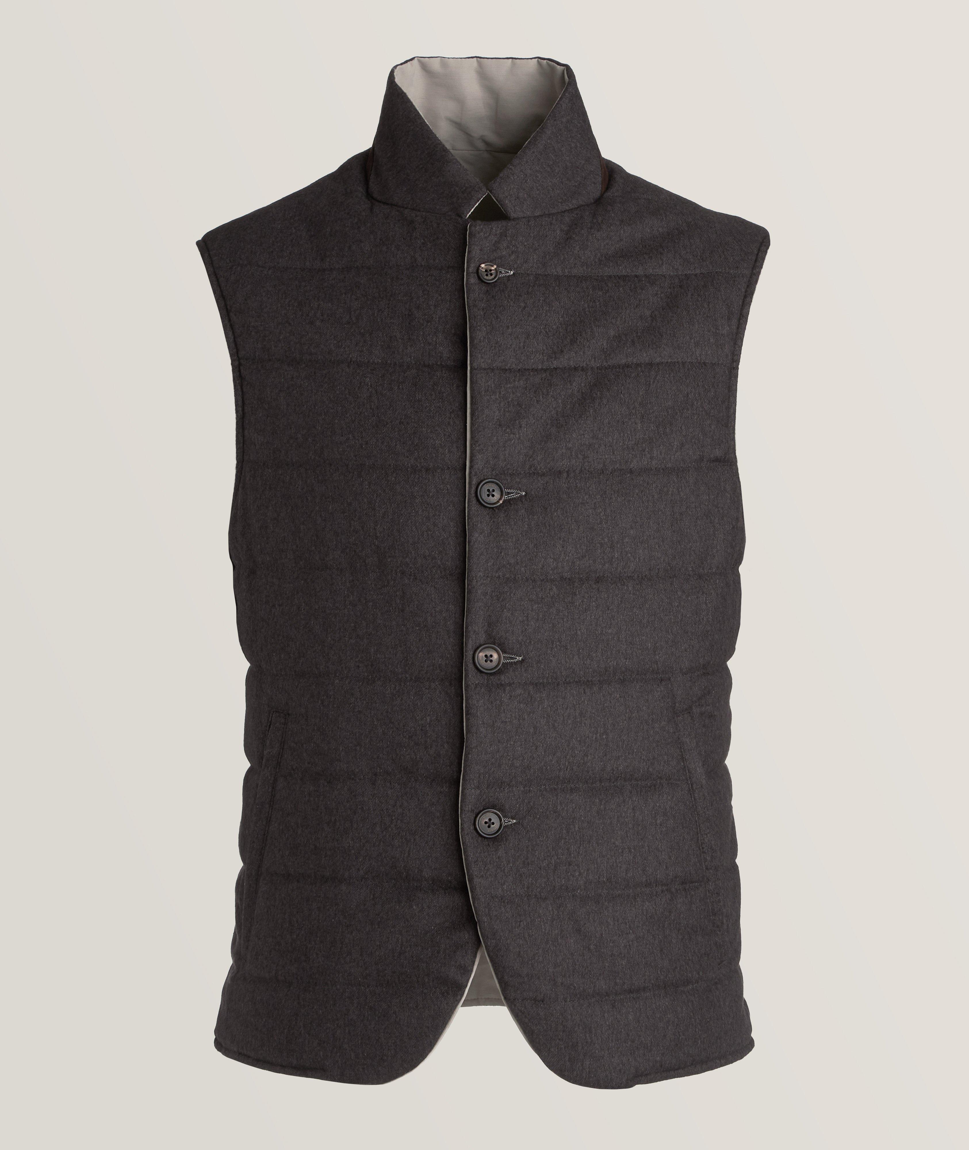 Platinum Reversible Silk-Cashmere Vest image 0