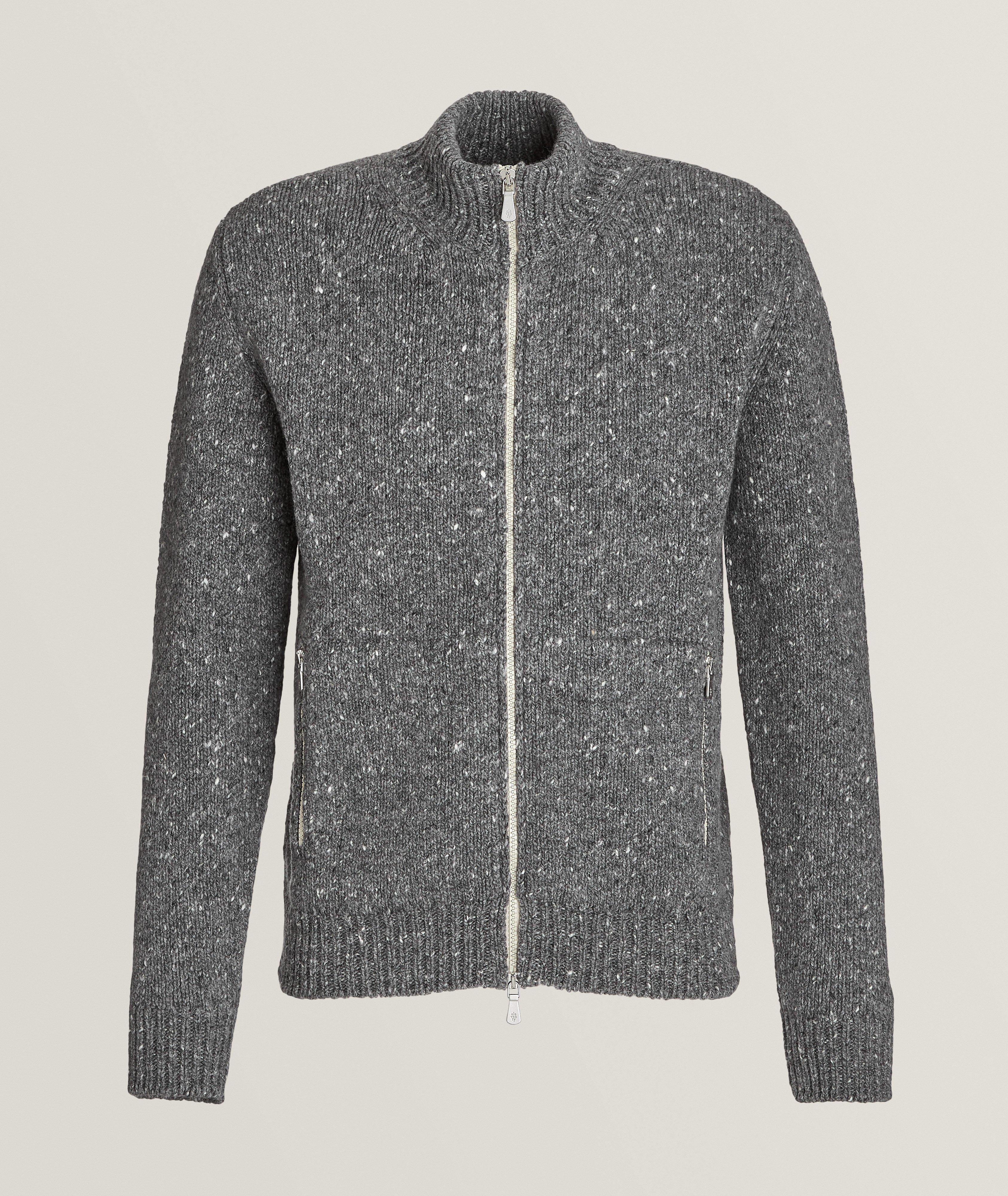 Full-Zip Wool-Blend Sweater image 0