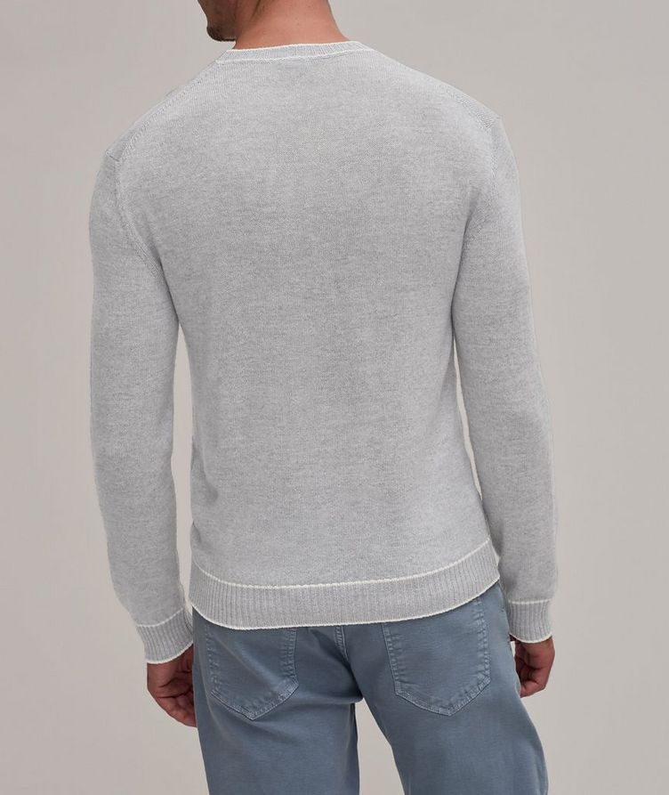 Contrast Trimmed Wool Crewneck Sweater  image 2