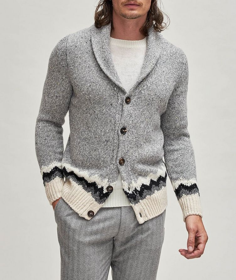 Intarsia Wool-Blend Cardigan  image 1