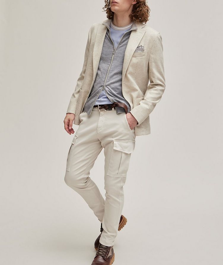 Platinum Herringbone Wool-Cashmere Soft Jacket image 3