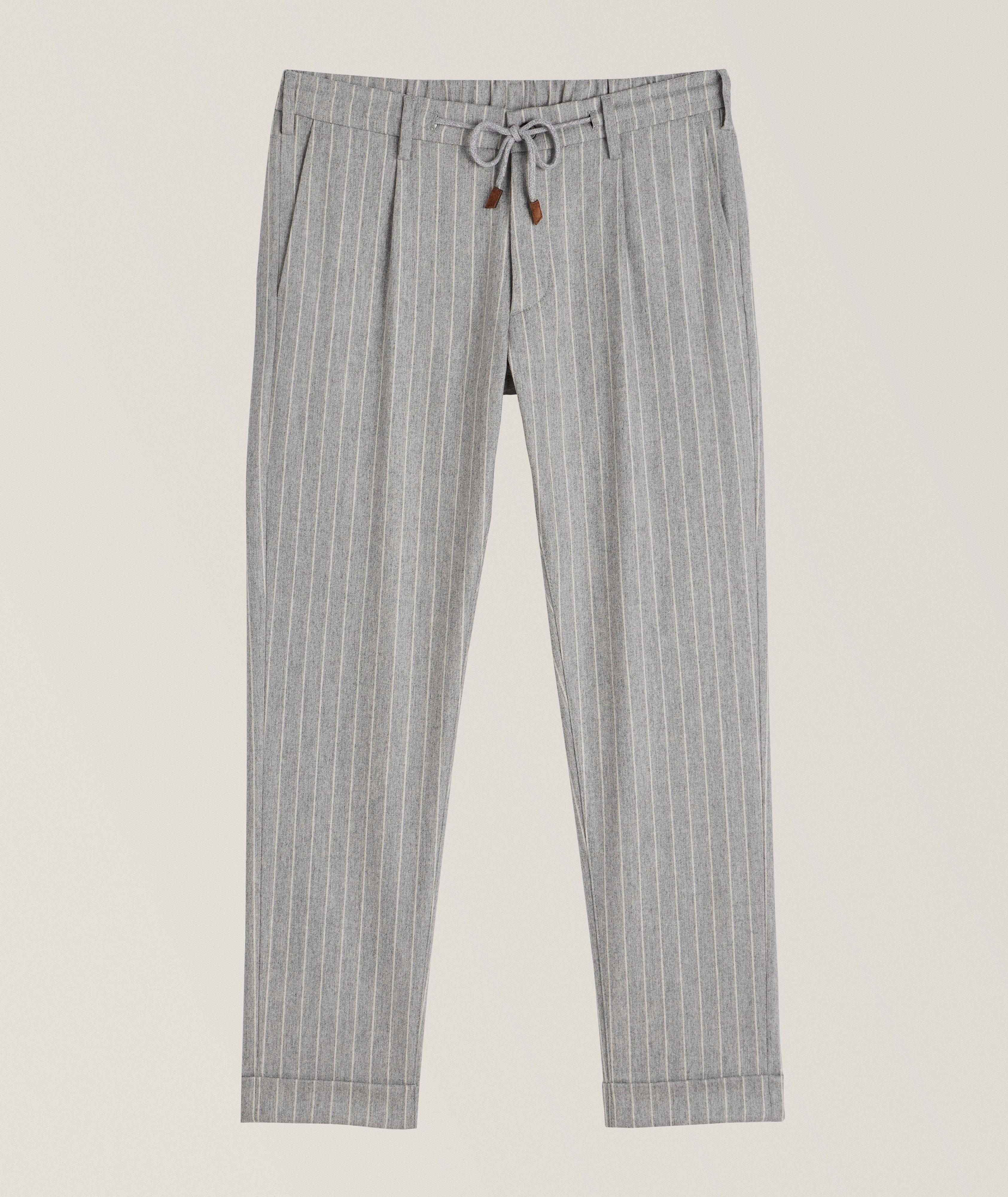 Grey cheap pinstripe joggers