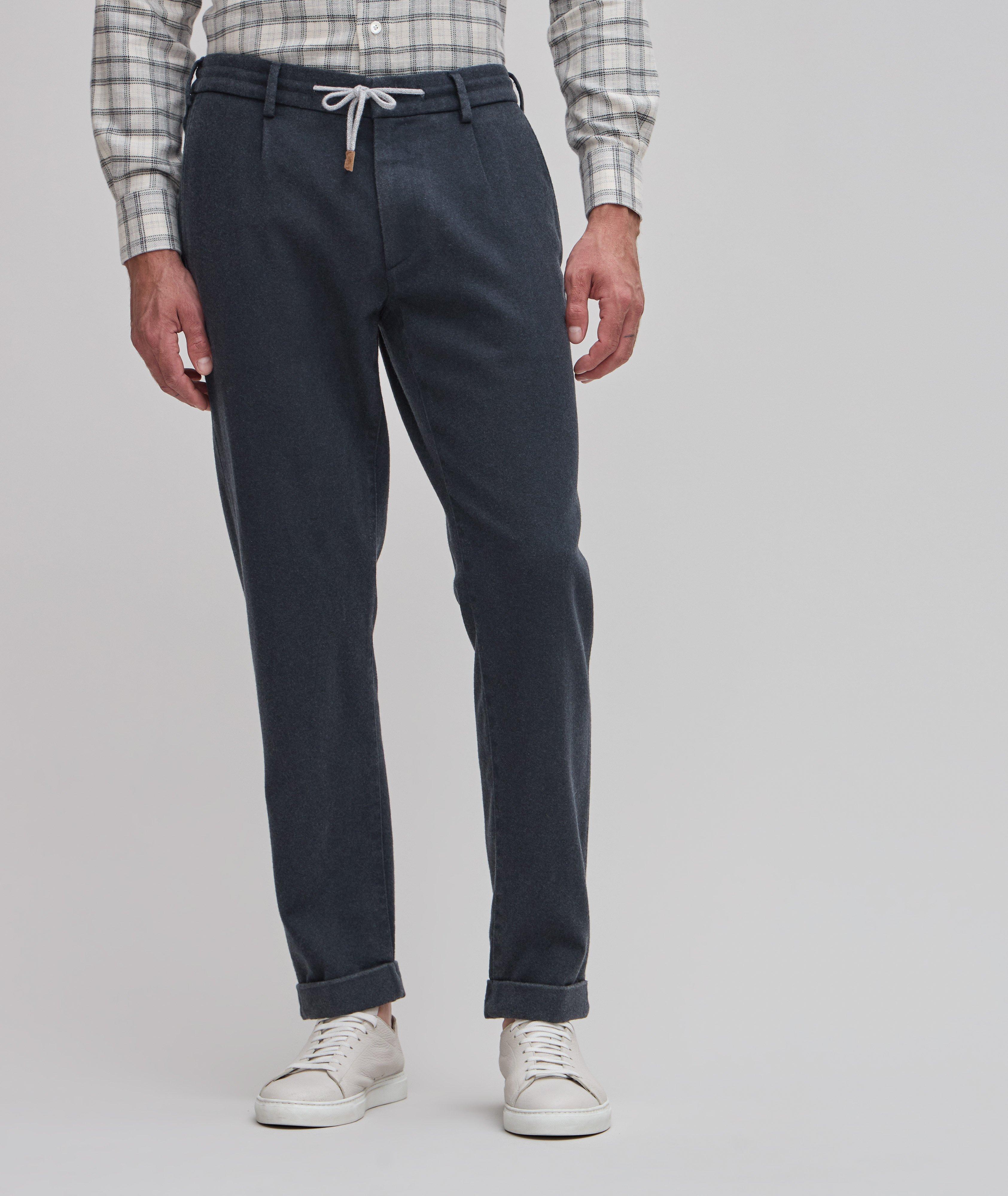 ELEVENTY Wool And Cashmere Drawstring Pants
