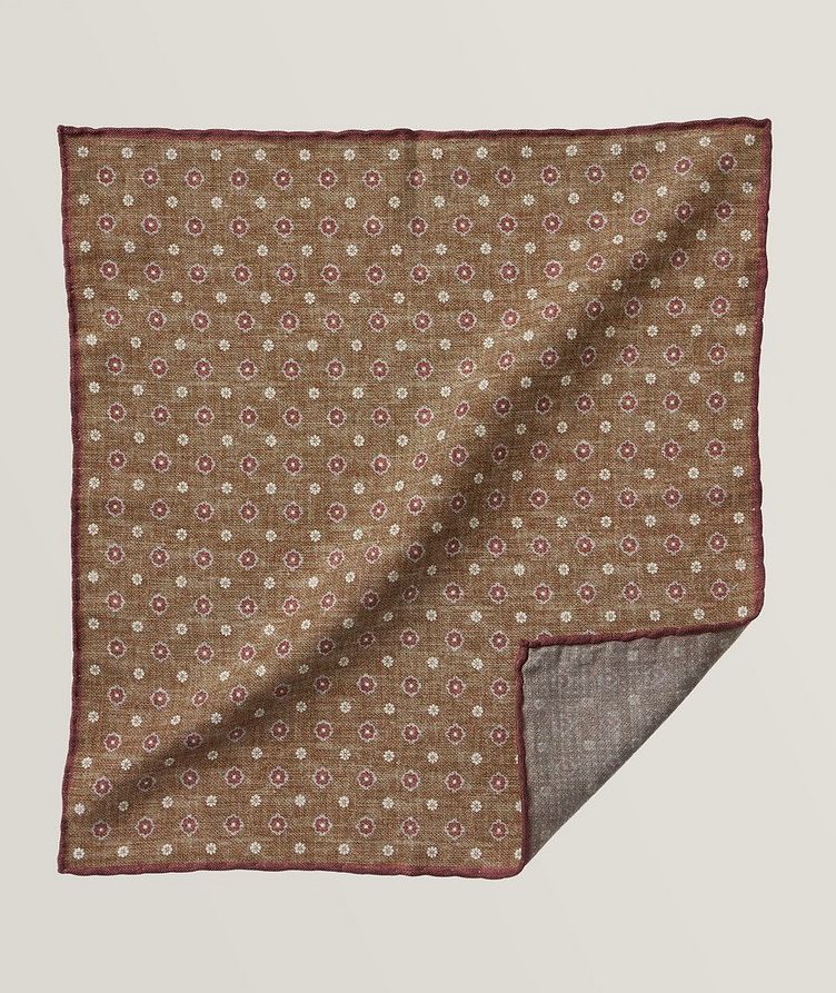 Mouchoir de poche en coton et en laine à motif répété image 0