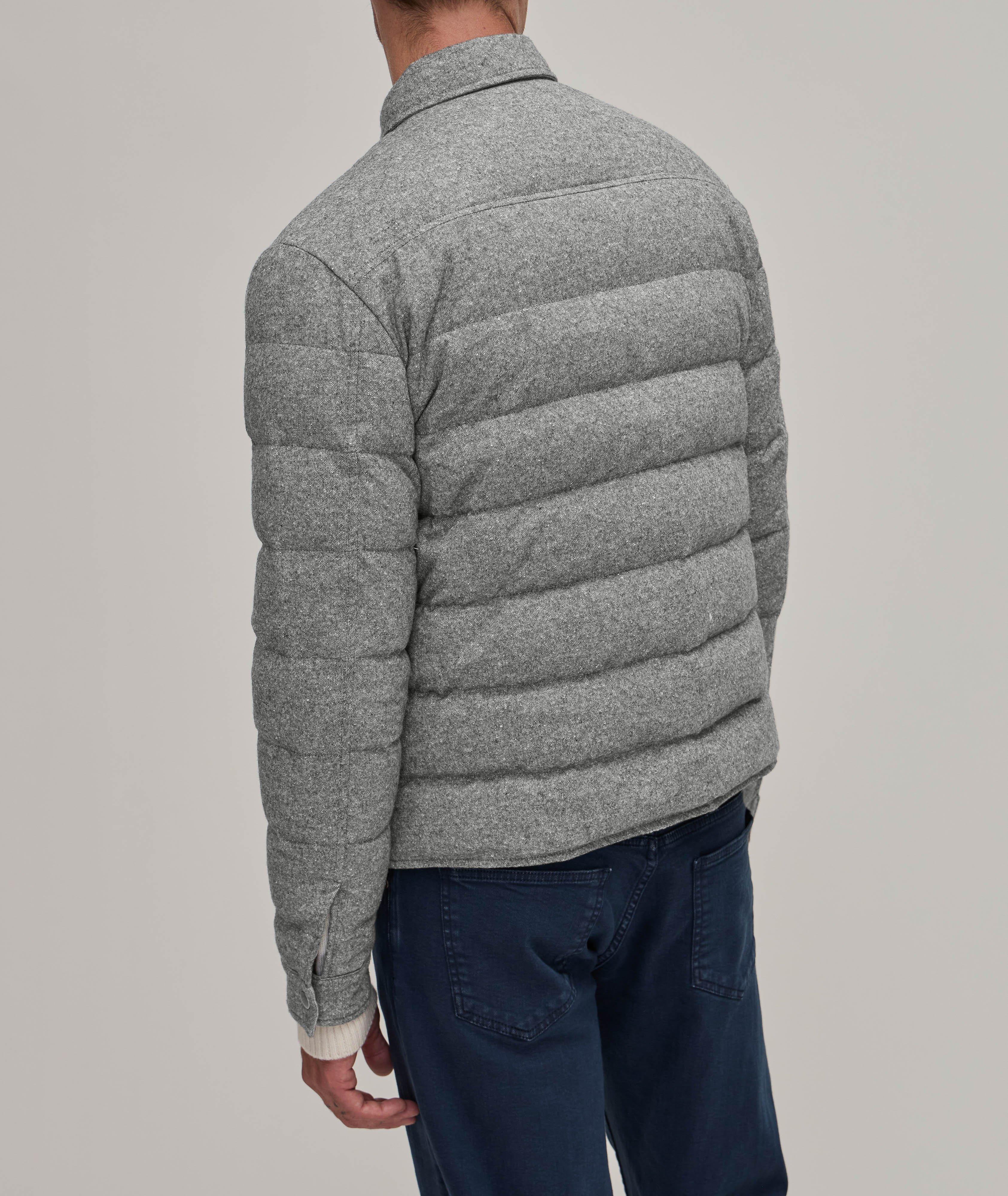 Quilted Wool-Blend Down Jacket