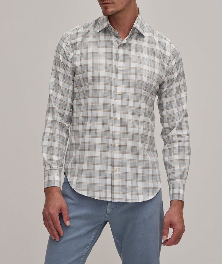 Plaid Cotton Sport Shirt  image 1