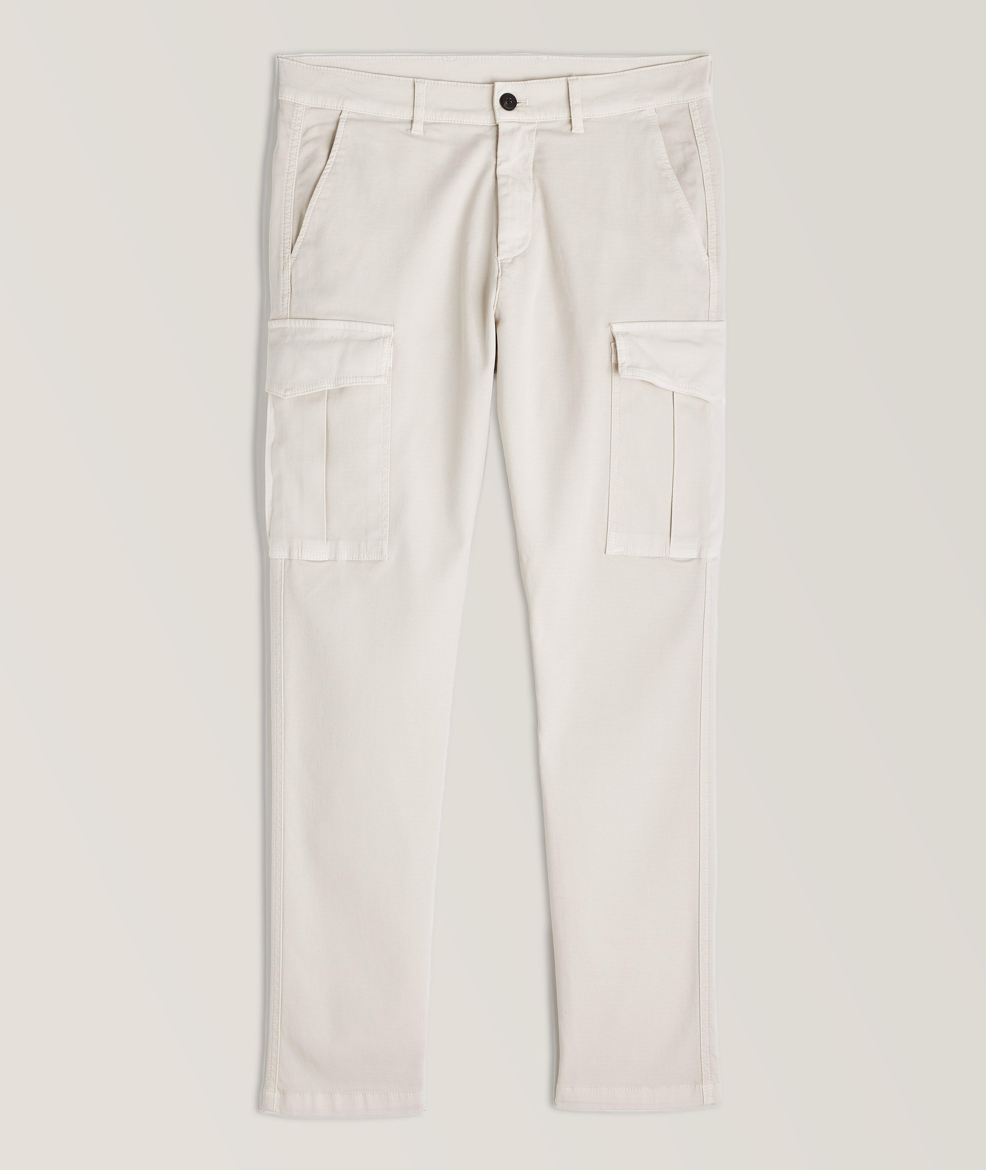 Pantalon cargo en coton extensible image 0