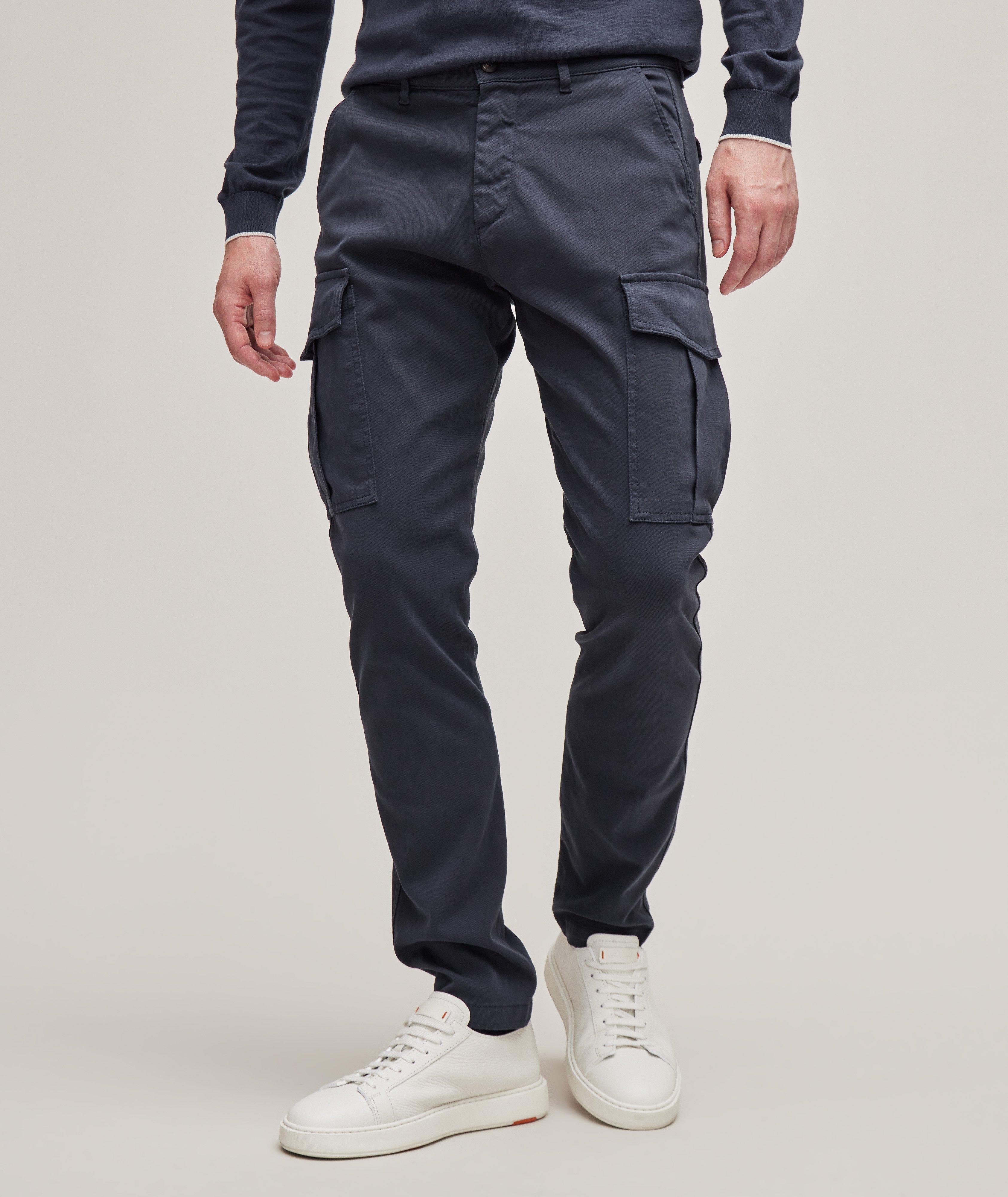 Stretch-Cotton Cargo Pants