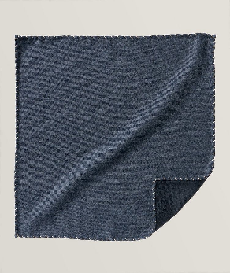 Whipstitch Cotton Pocket Square image 0