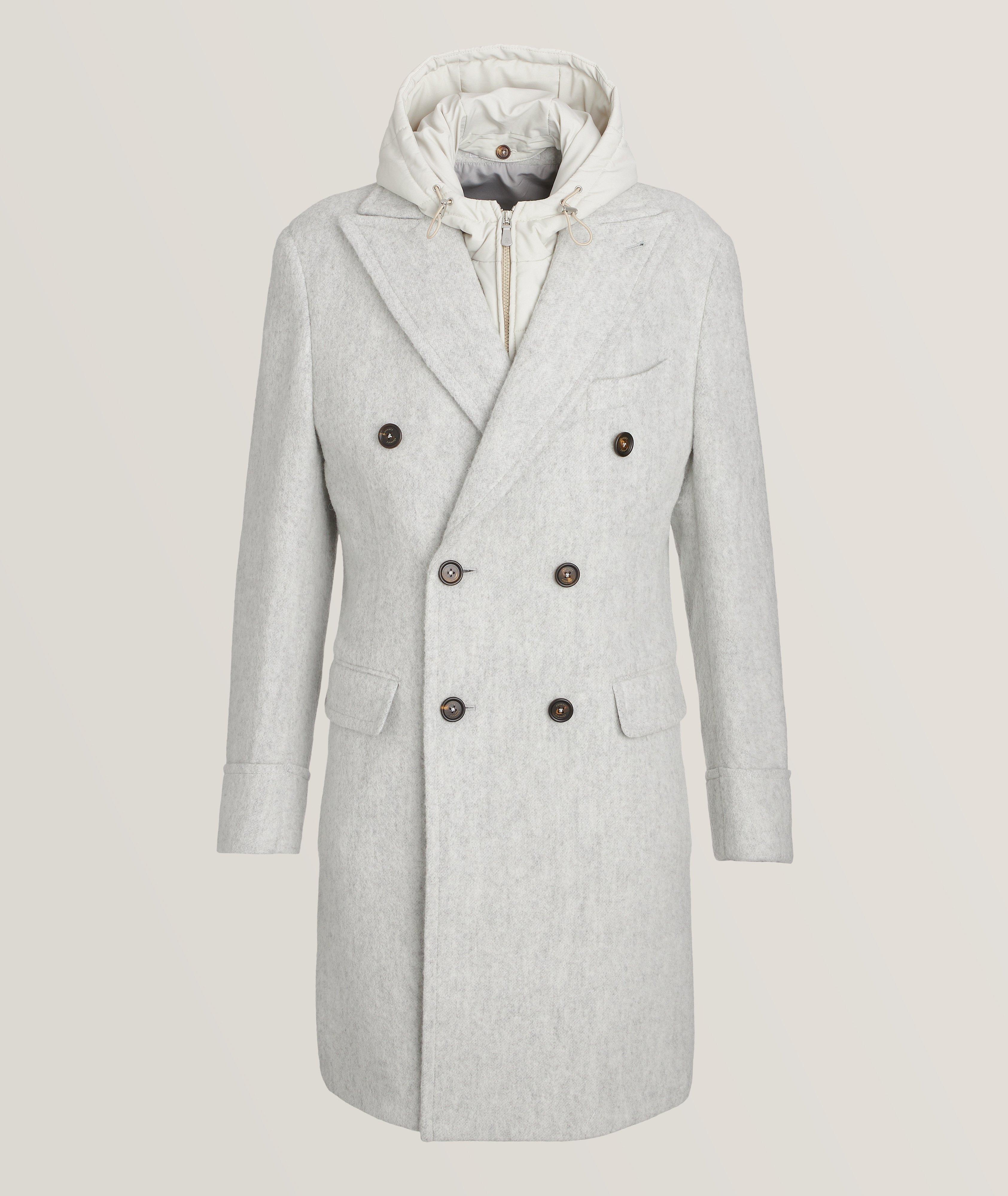 Alpaca Wool Overcoat With Removeable Hooded Bib image 0