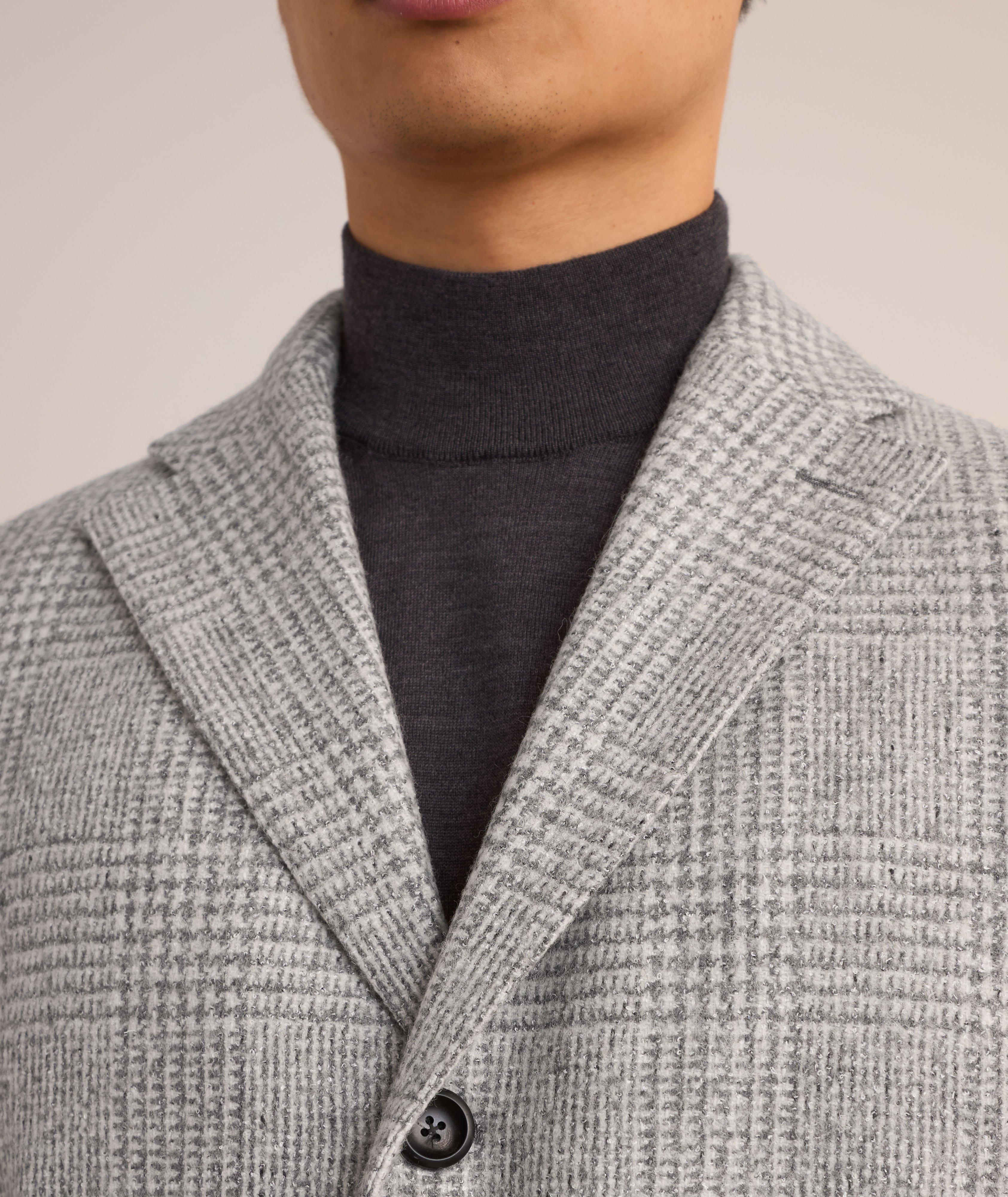 Glen Check Wool-Blend Overcoat image 3