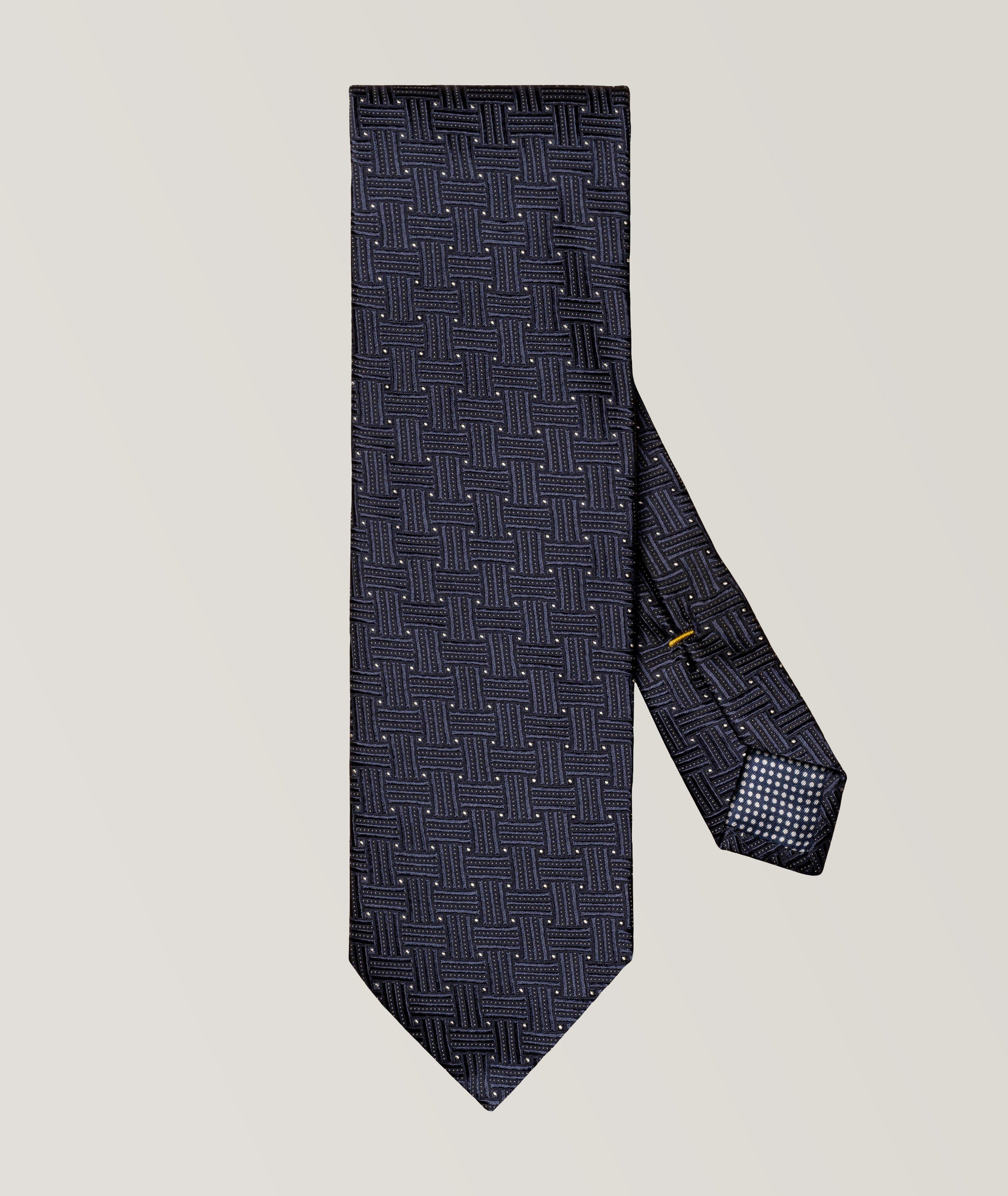 Geometric Weave Silk Tie