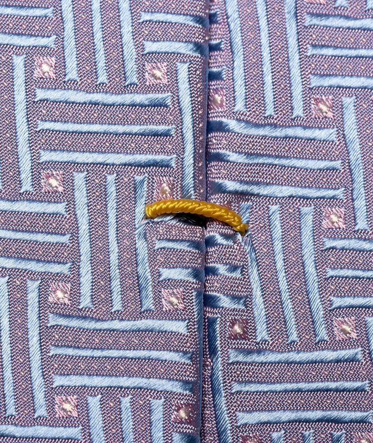 Geometric Weave Silk Tie image 1