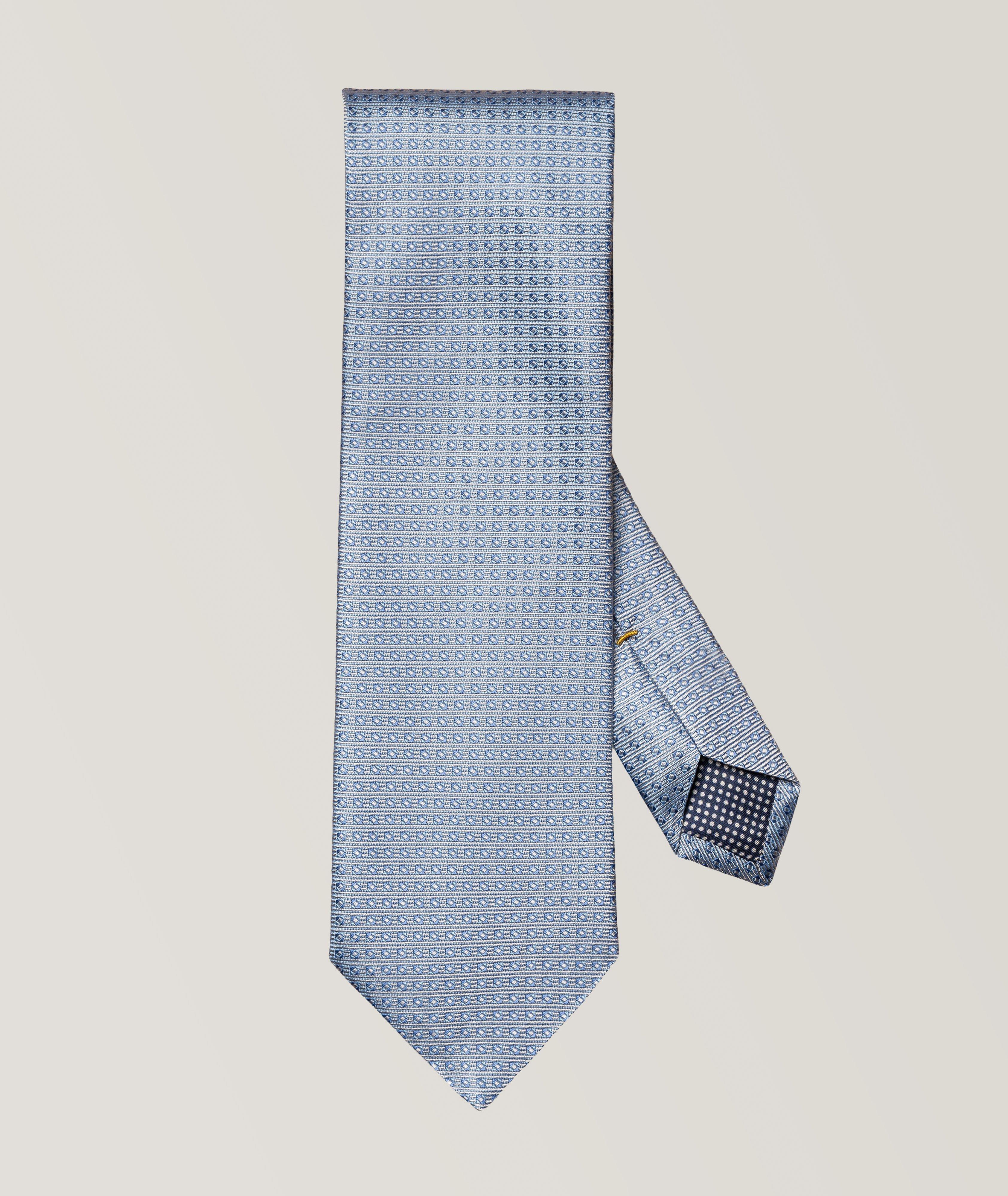 Micro Pattern Silk Tie image 0