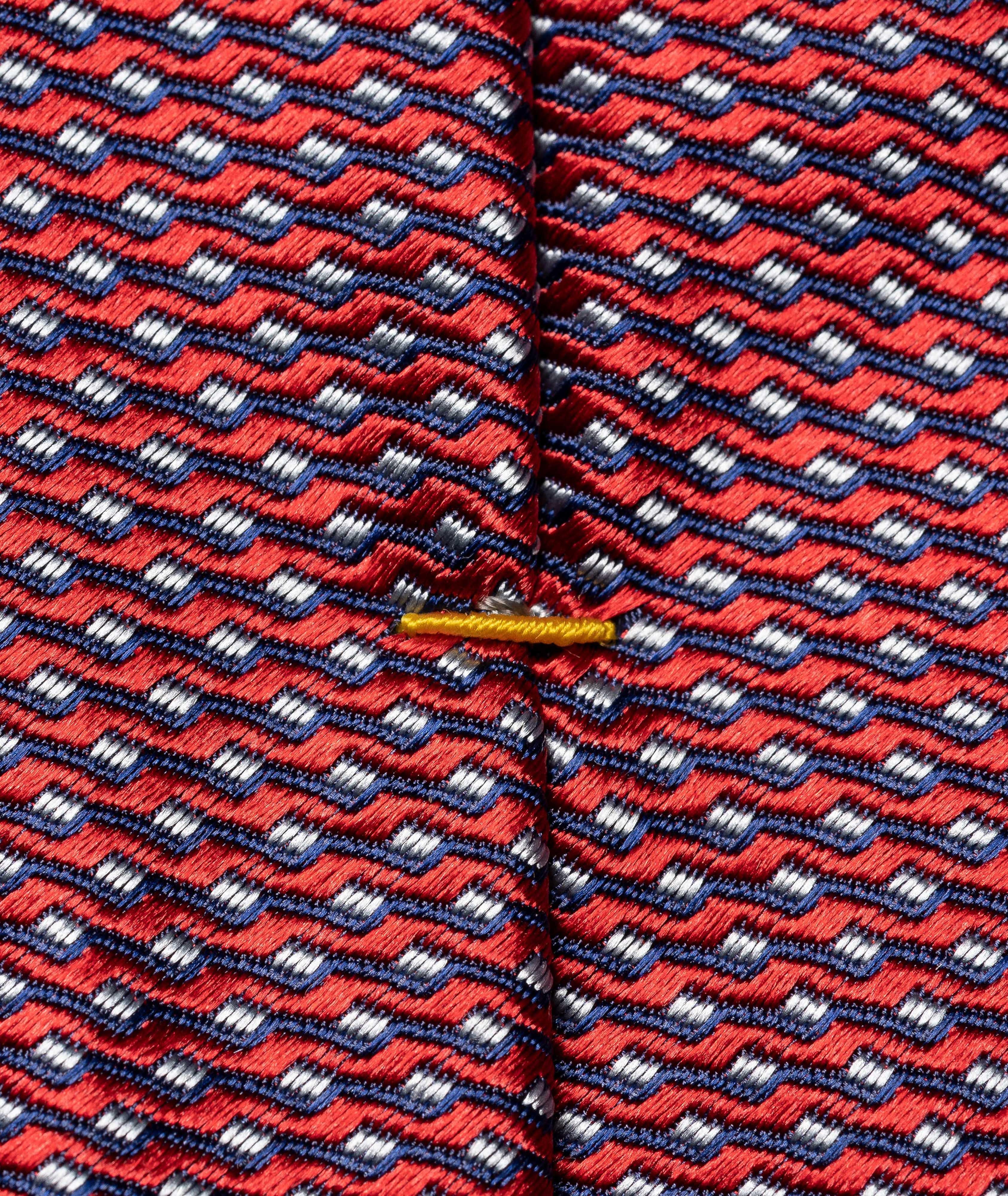Micro Geometric Weave Silk Tie image 1