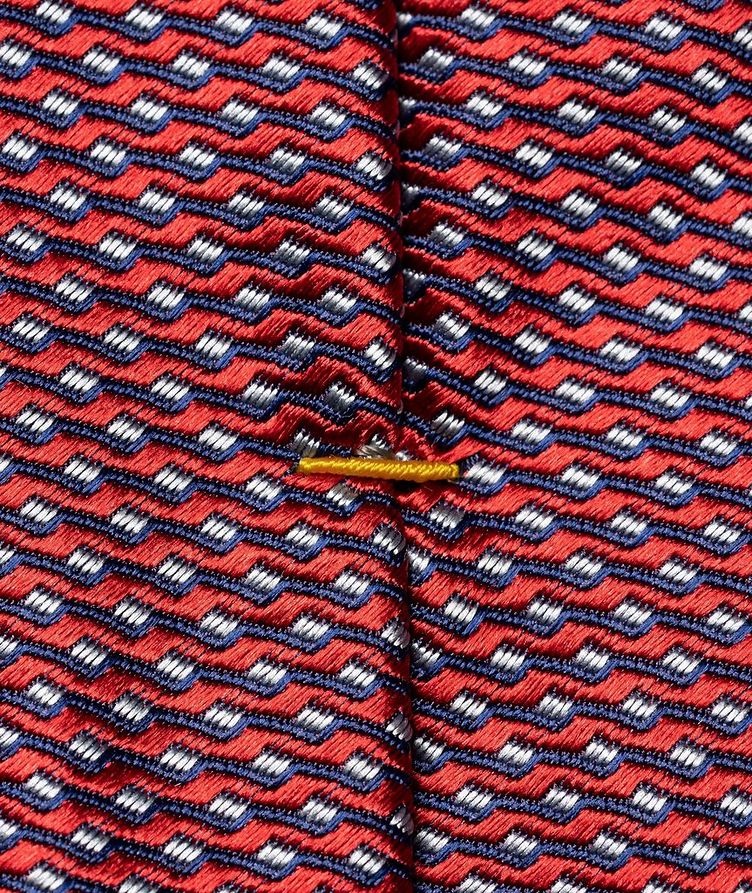 Micro Geometric Weave Silk Tie image 1