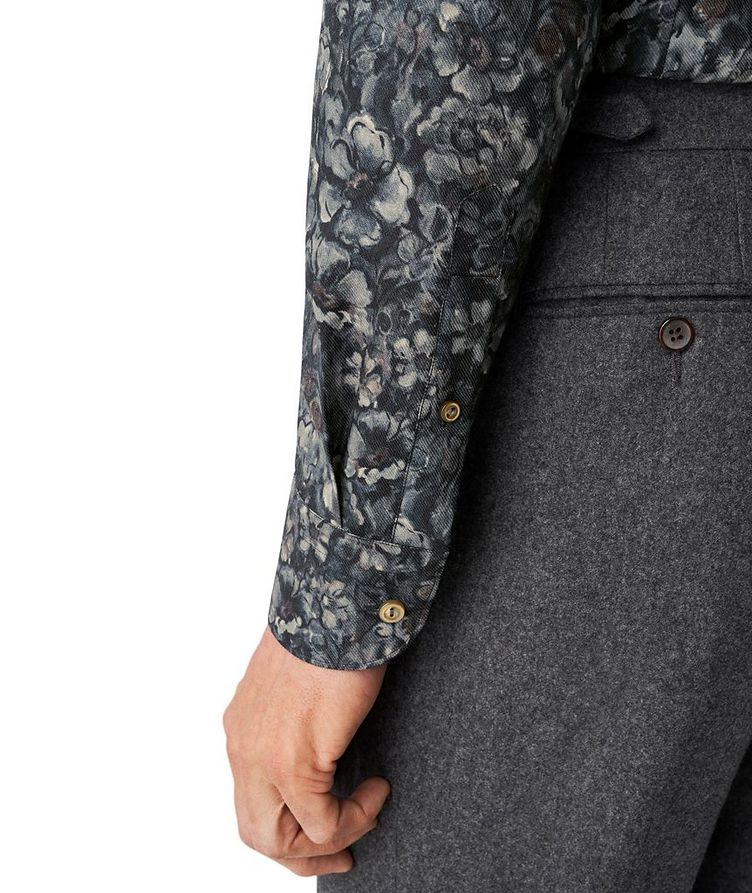 Chemise habillée en laine mérinos à motif floral image 4