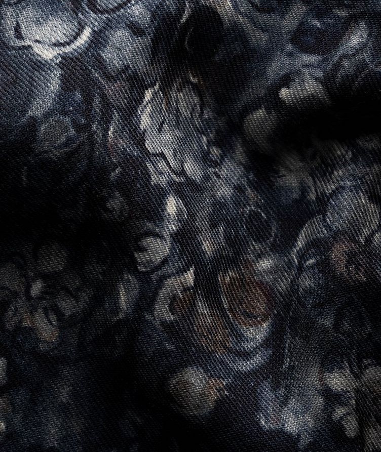 Chemise habillée en laine mérinos à motif floral image 5