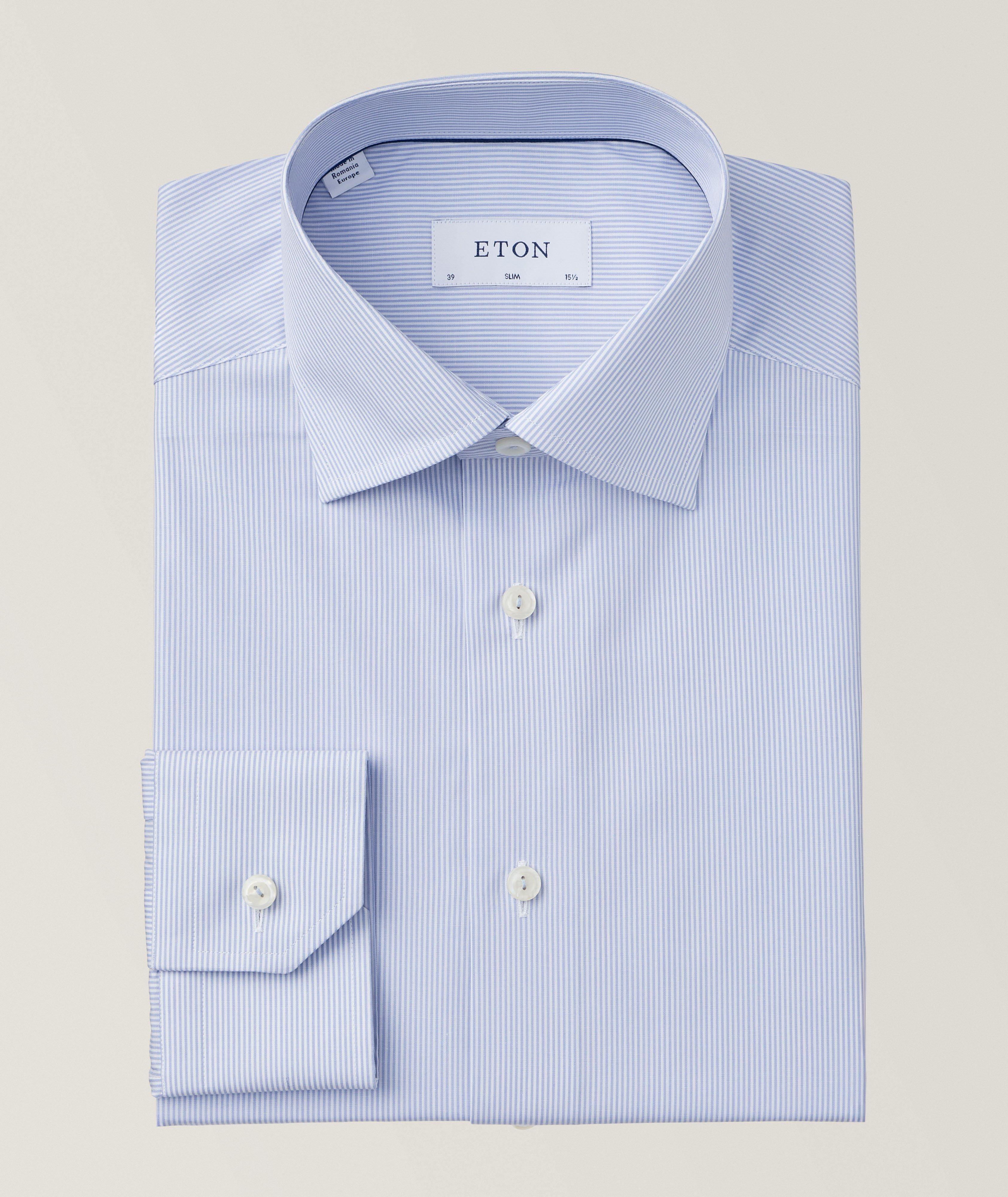 Eton Slim Fit Striped Dress Shirt