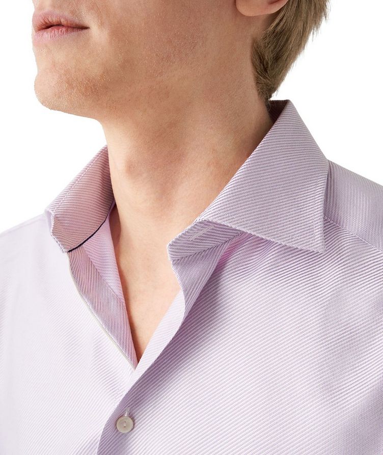 Chemise habillée en coton et en lyocell à rayures diagonales image 3
