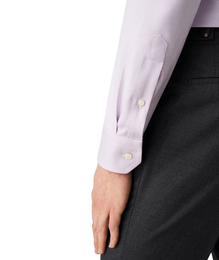 Chemise habillée en coton et en lyocell à rayures diagonales image 4